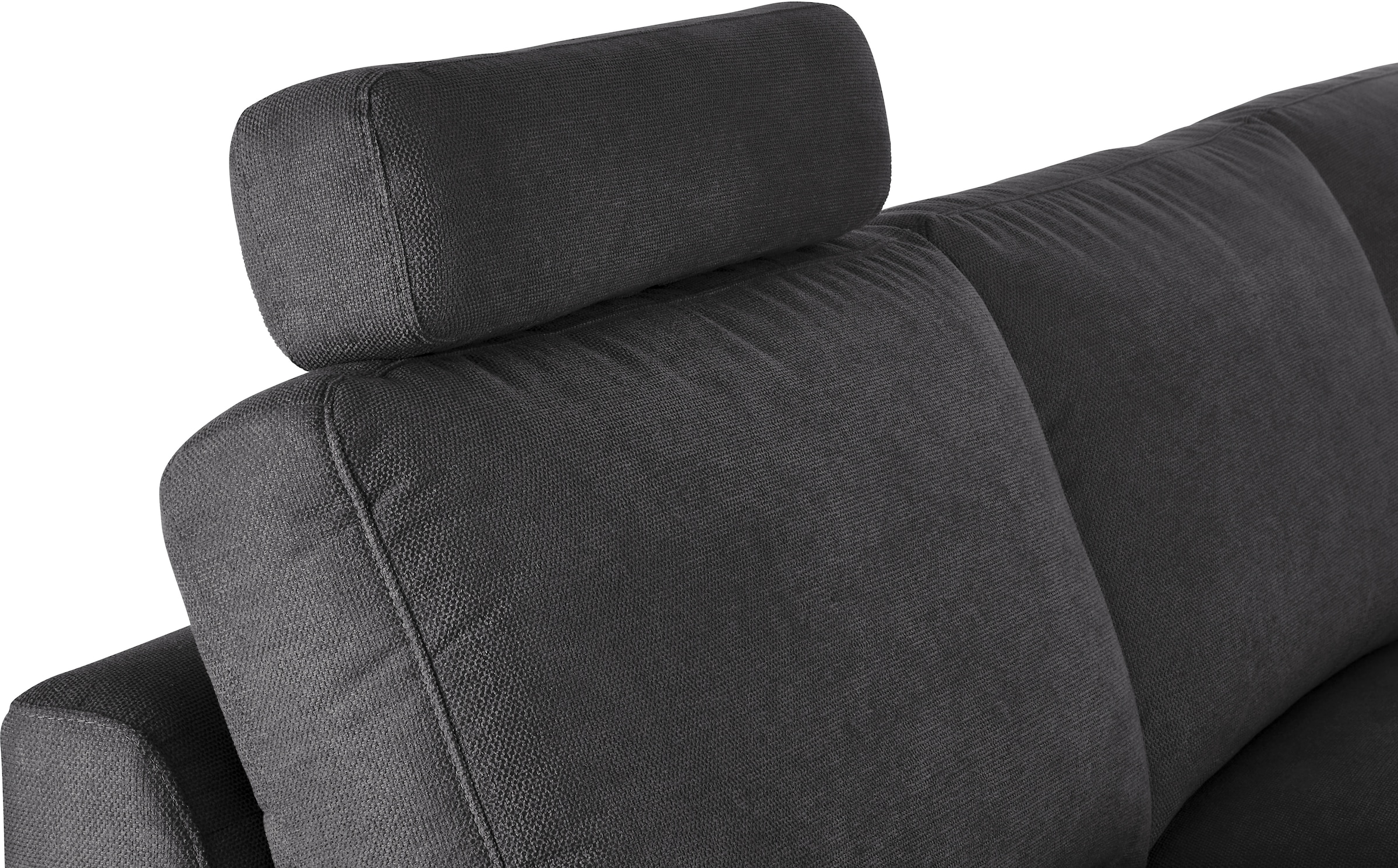 3C Candy Ecksofa »Lecce, wahlweise PUR-Schaumstoff oder Tonnentaschenfederkern«, Bett im 2,5-Sitzer, teilmotorische Schlaffunktion im Longchair, L-Form
