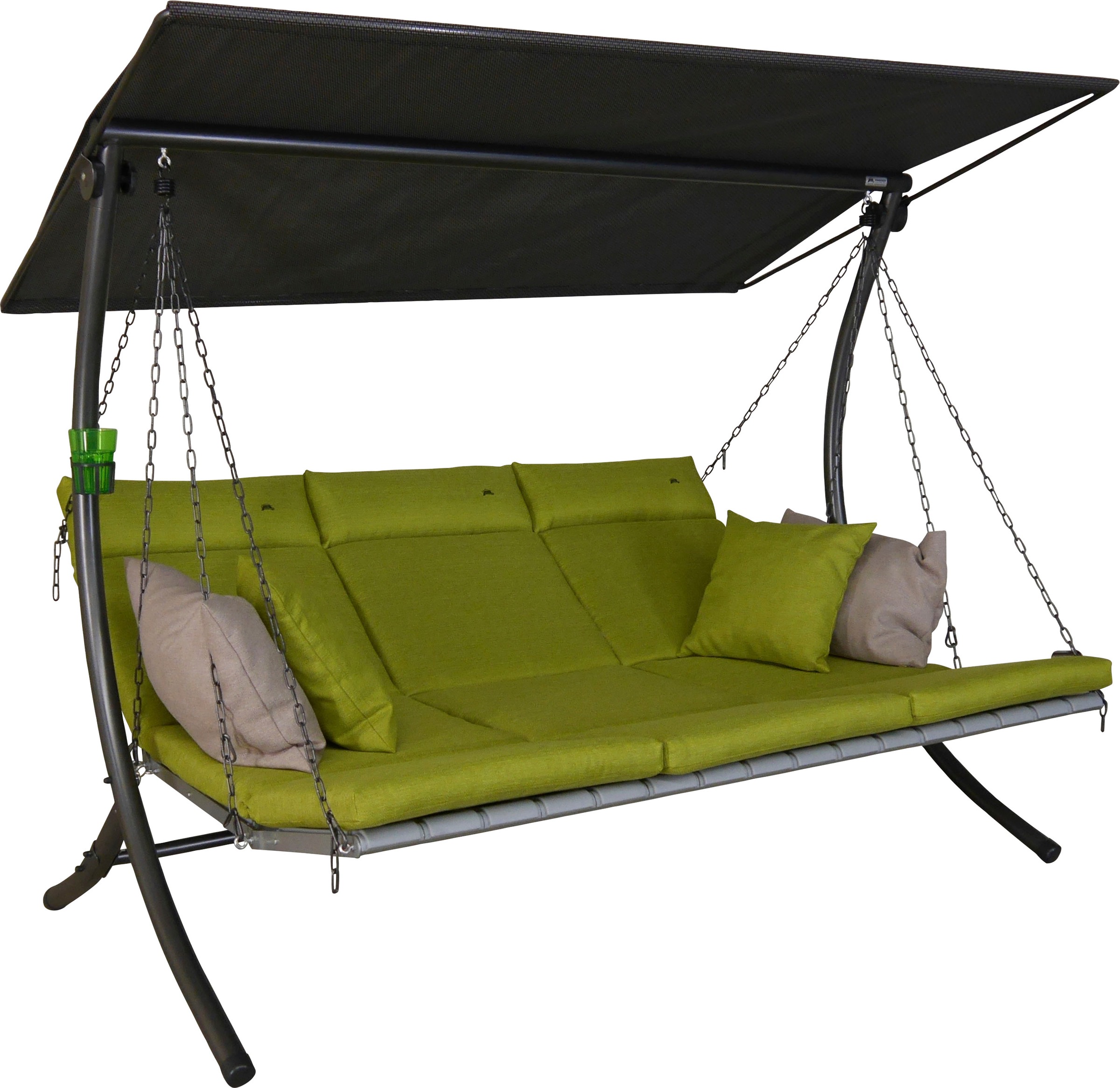 Angerer Freizeitmöbel Hollywoodschaukel »Luxus Smart lime«, BxTxH: 210x145x160 cm