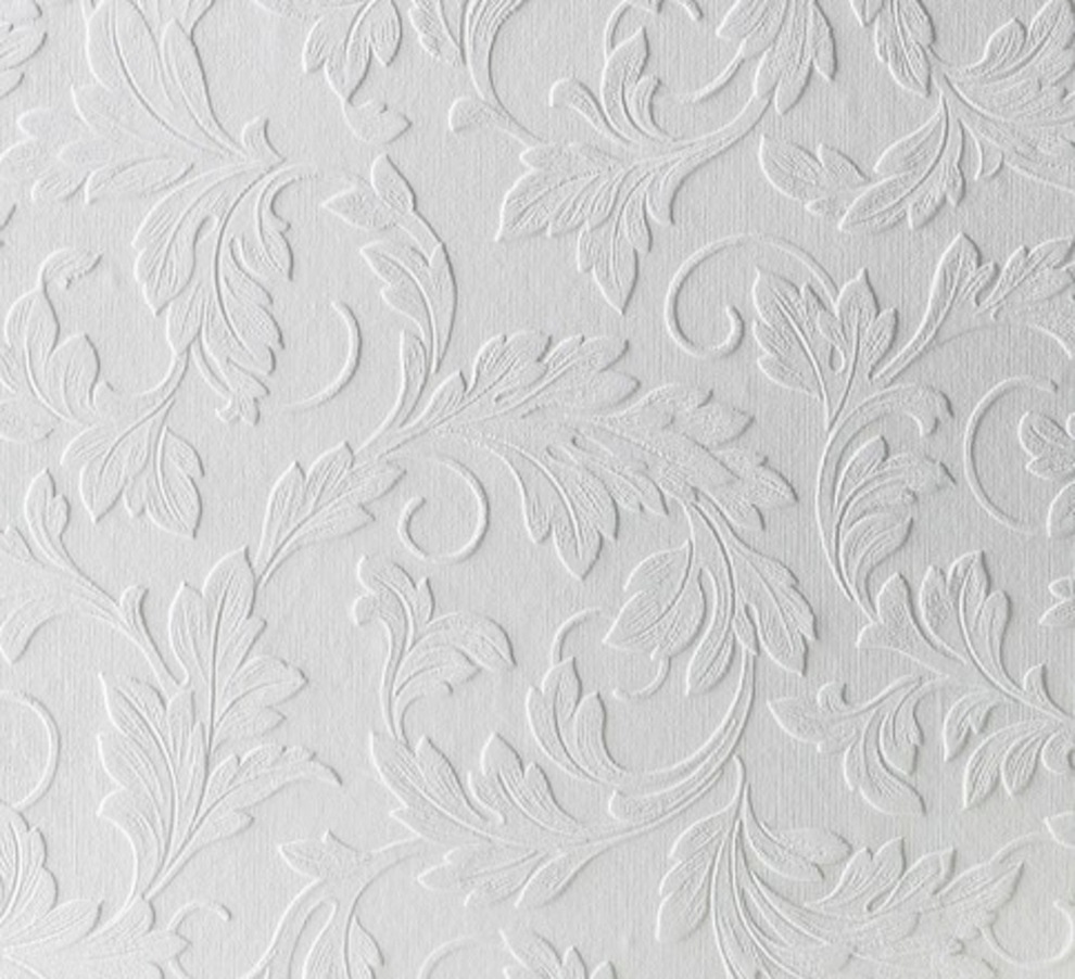 WOW Papiertapete »Acanthus« uni aufgeschäumt Weiß - 10m x 52cm günstig online kaufen