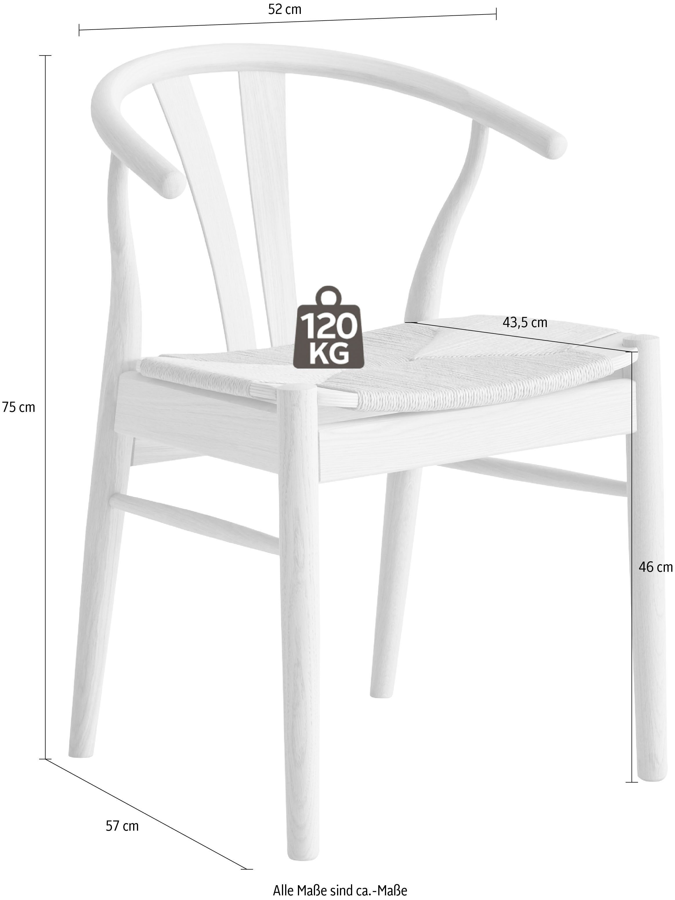 Hammel Furniture Holzstuhl »Findahl by 2er mit Rechnung Flechtsitz, Set, Hammel kaufen City«,, Massivholz, auf