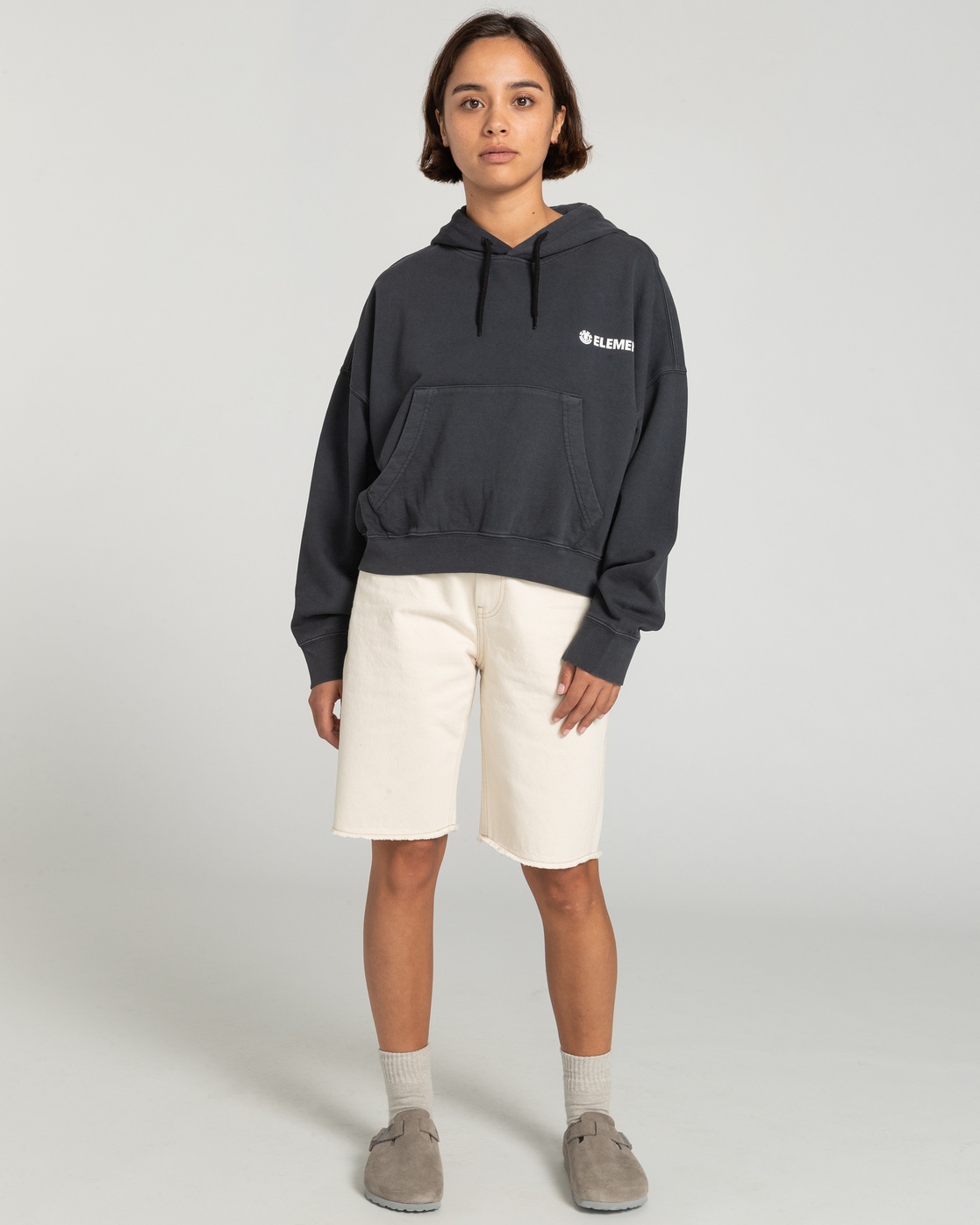 Element Fleecejacke »Logo«, mit Kapuze