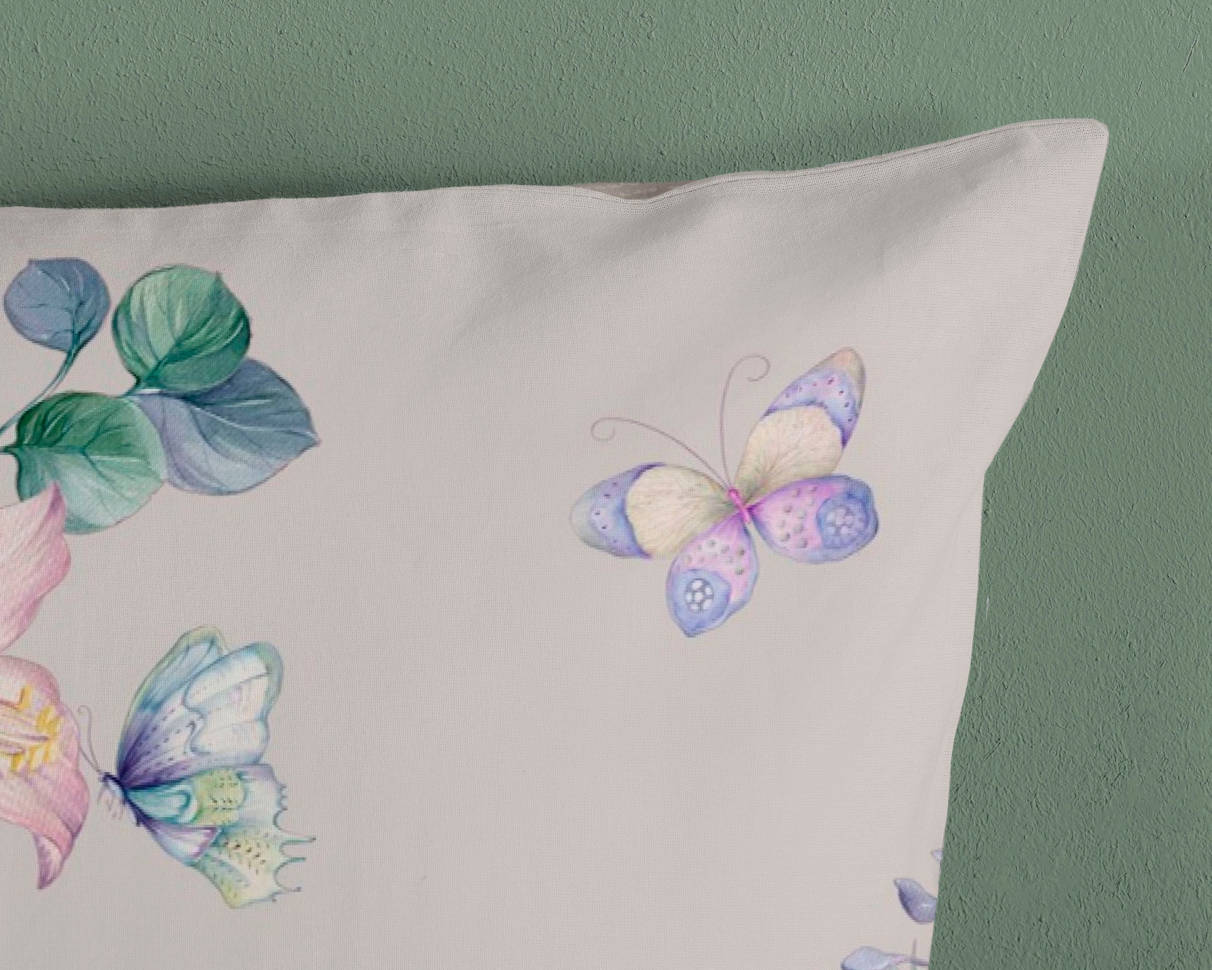 good morning Wendebettwäsche »Evening«, 100% Baumwolle, 135x200, Reißverschluss, Wendeoptik, Blumen, Taupe