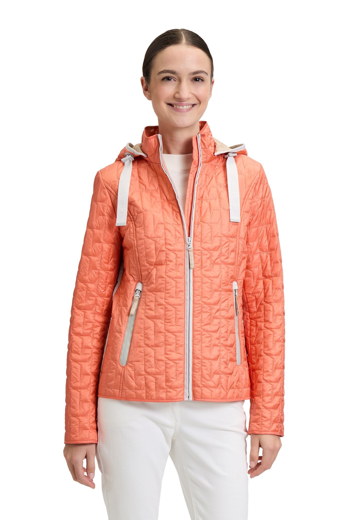 Gil Bret Steppjacke, mit Kapuze, mit Kapuze und Reißverrschluss