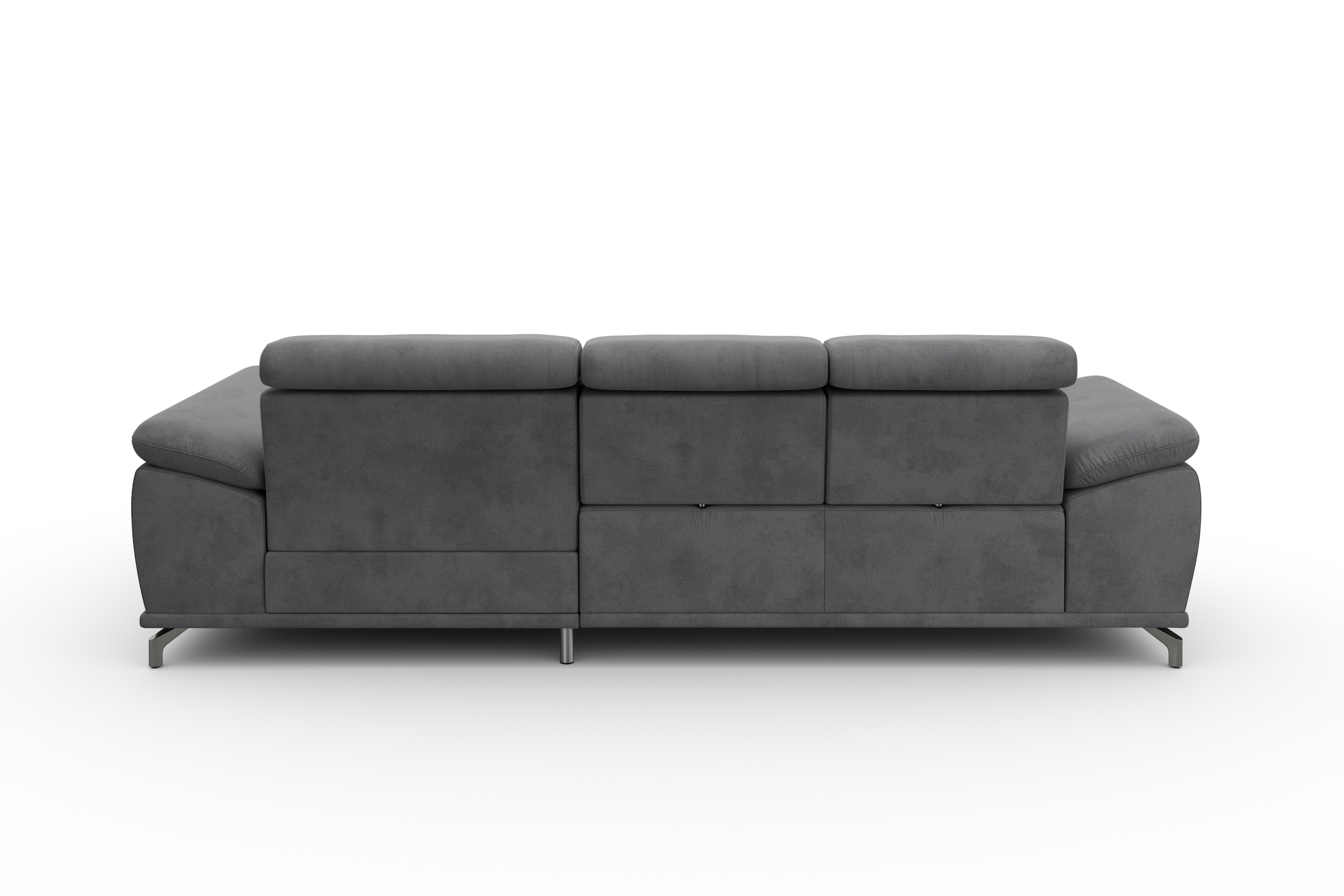 sit&more Ecksofa »Cabrio L-Form, mit Sitztiefenverstellung, Arm- und Kopfteilverstellung«, 2 Nierenkissen, Federkern, optional Bettfunktion und Stauraum