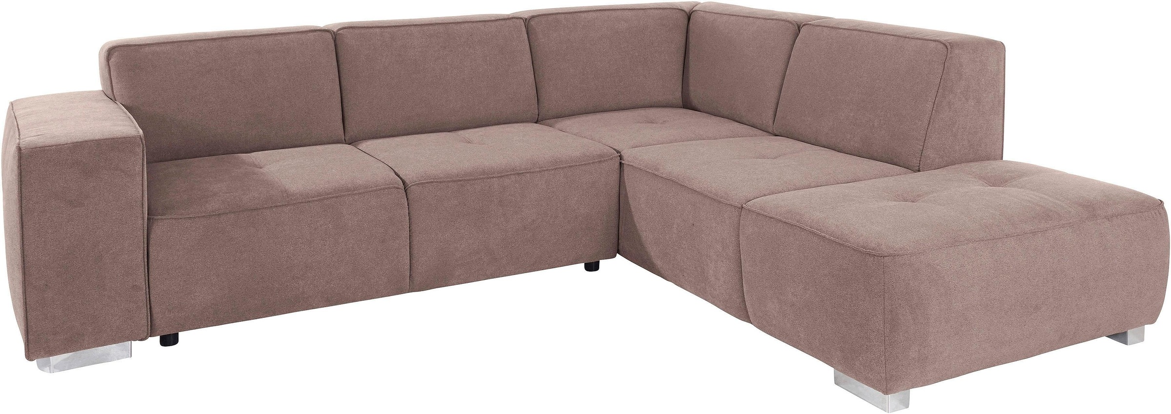INOSIGN Ecksofa »Sapporo L-Form«, wahlweise Bettfunktion oder Sitztiefenverstellung, Federkern