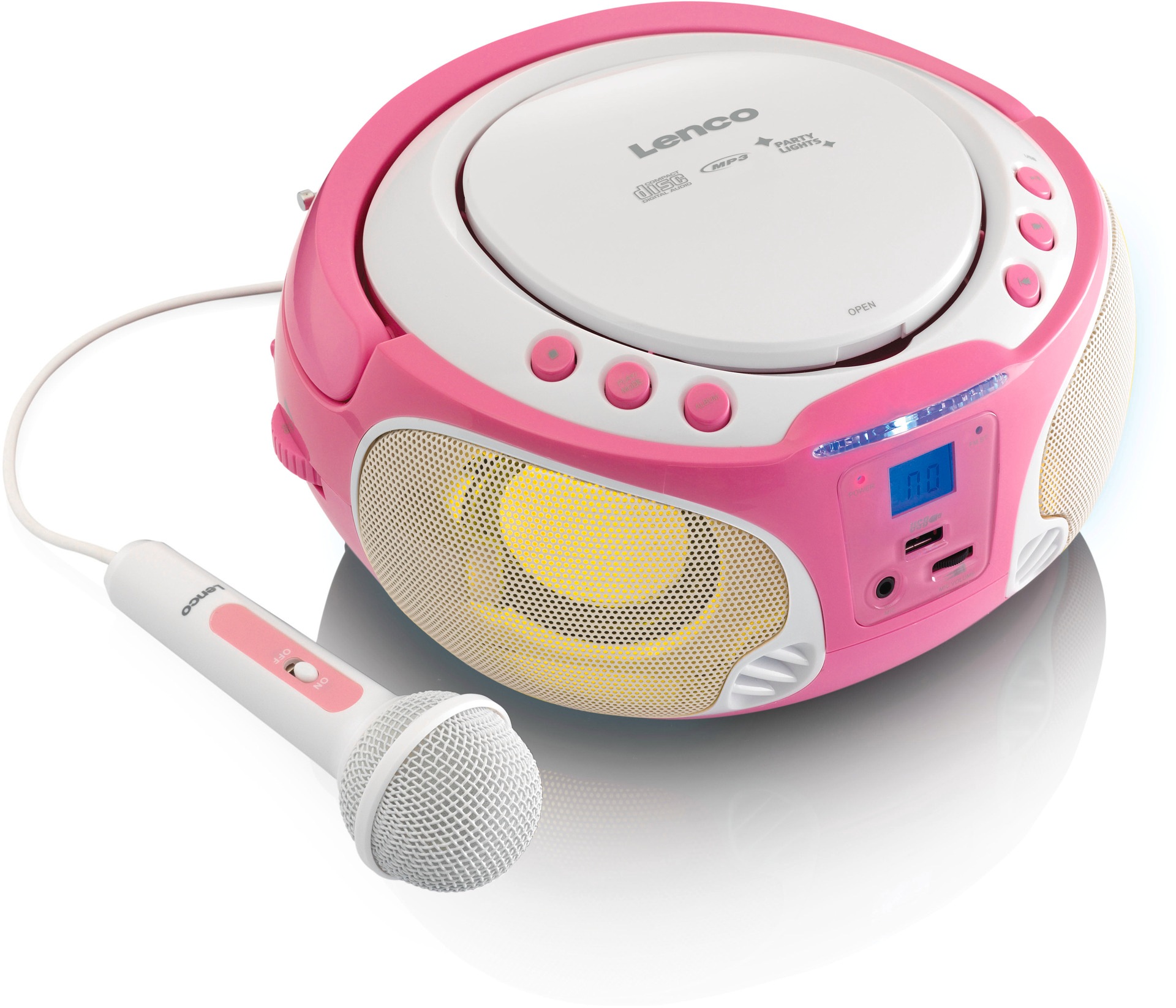 Lenco Boombox MP3, Lichteffekt, »SCD-650BU online CD-Radio kaufen m. Mikro« USB