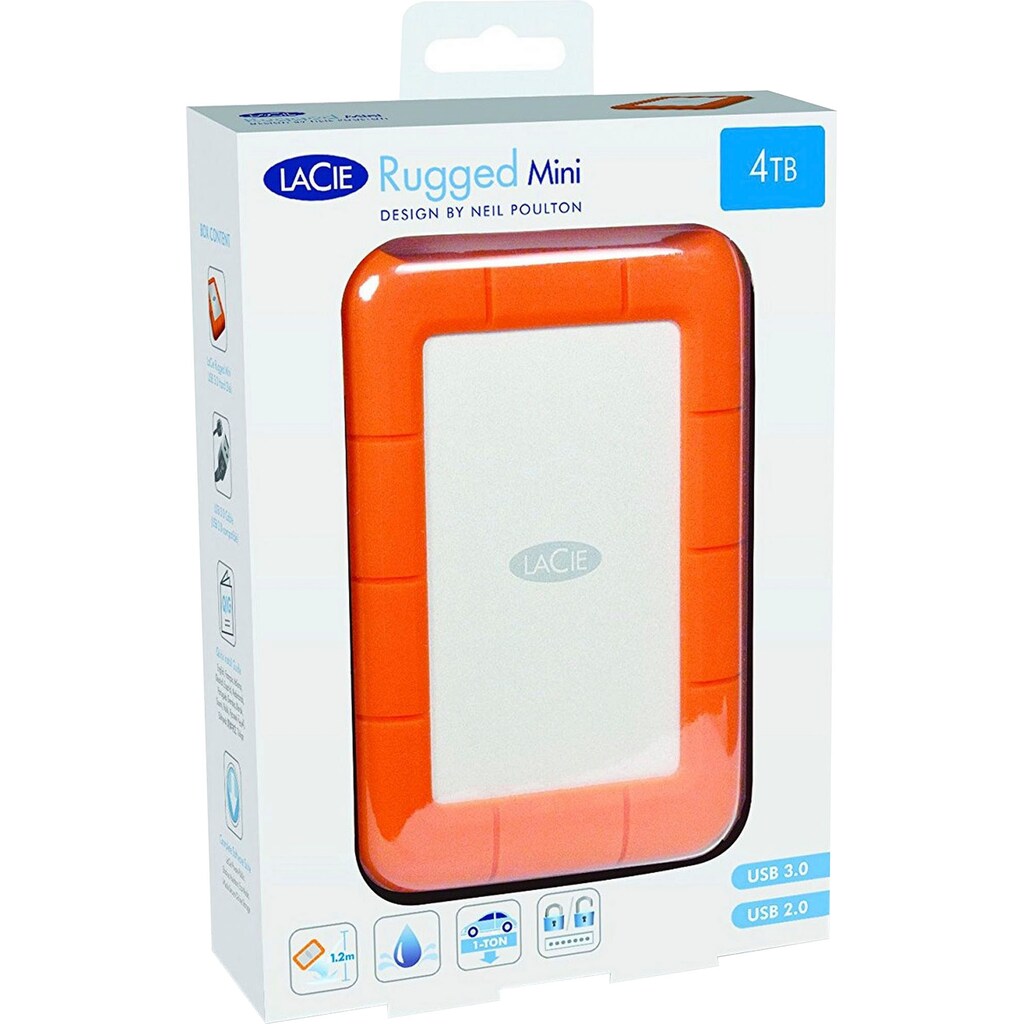 LaCie externe HDD-Festplatte »Rugged Mini 4TB«, 2,5 Zoll, Anschluss USB 3.0