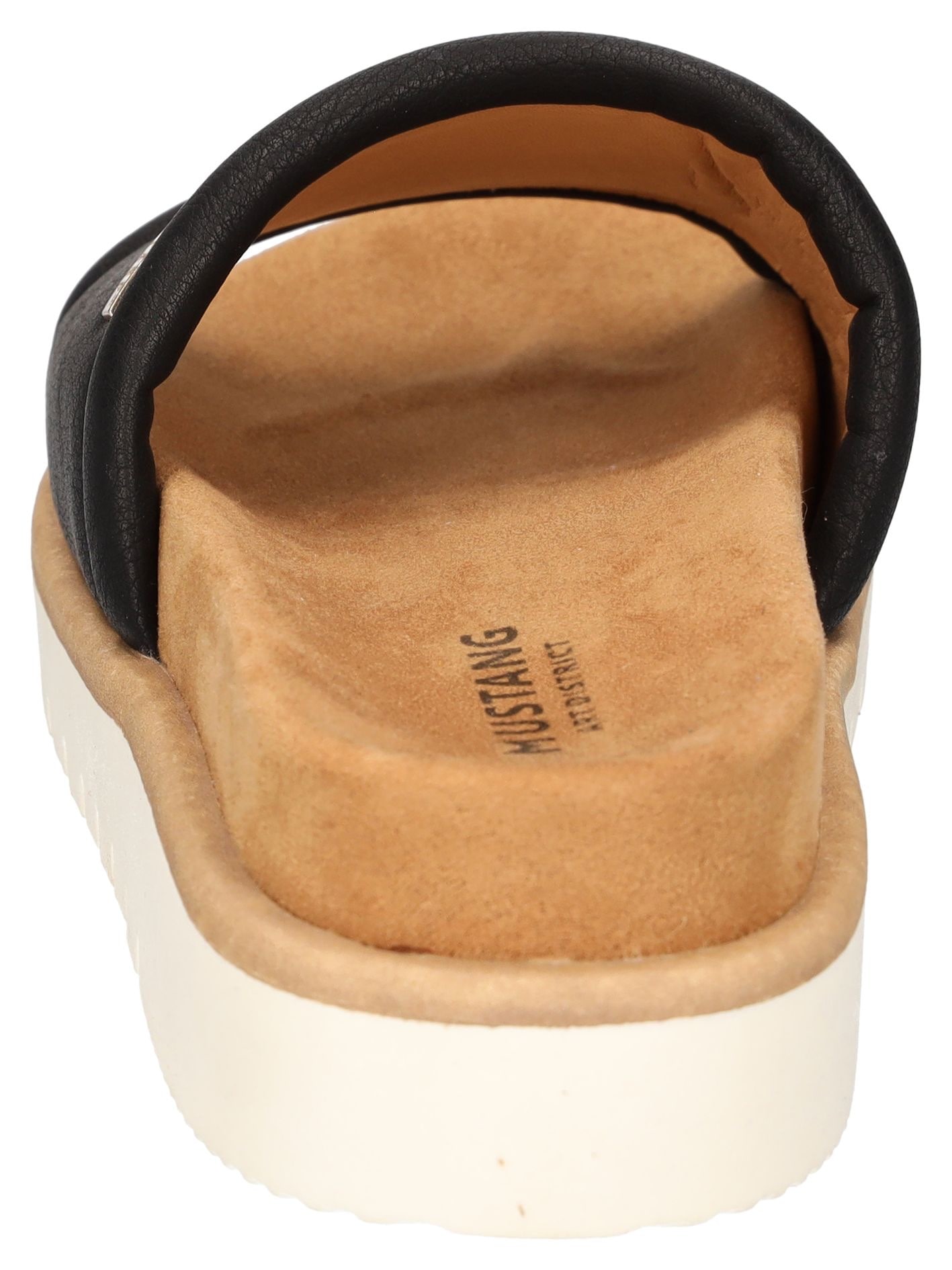 Mustang Shoes Pantolette  ,Plateausandale,Pool Slides,Sommerschuh mit Softfußbett, bequeme Form