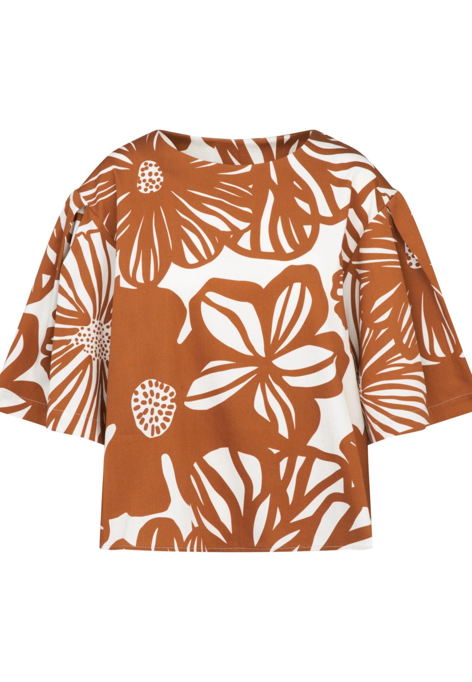 seidensticker Shirtbluse »Schwarze Rose«, Kurzarm Rundhals Druck