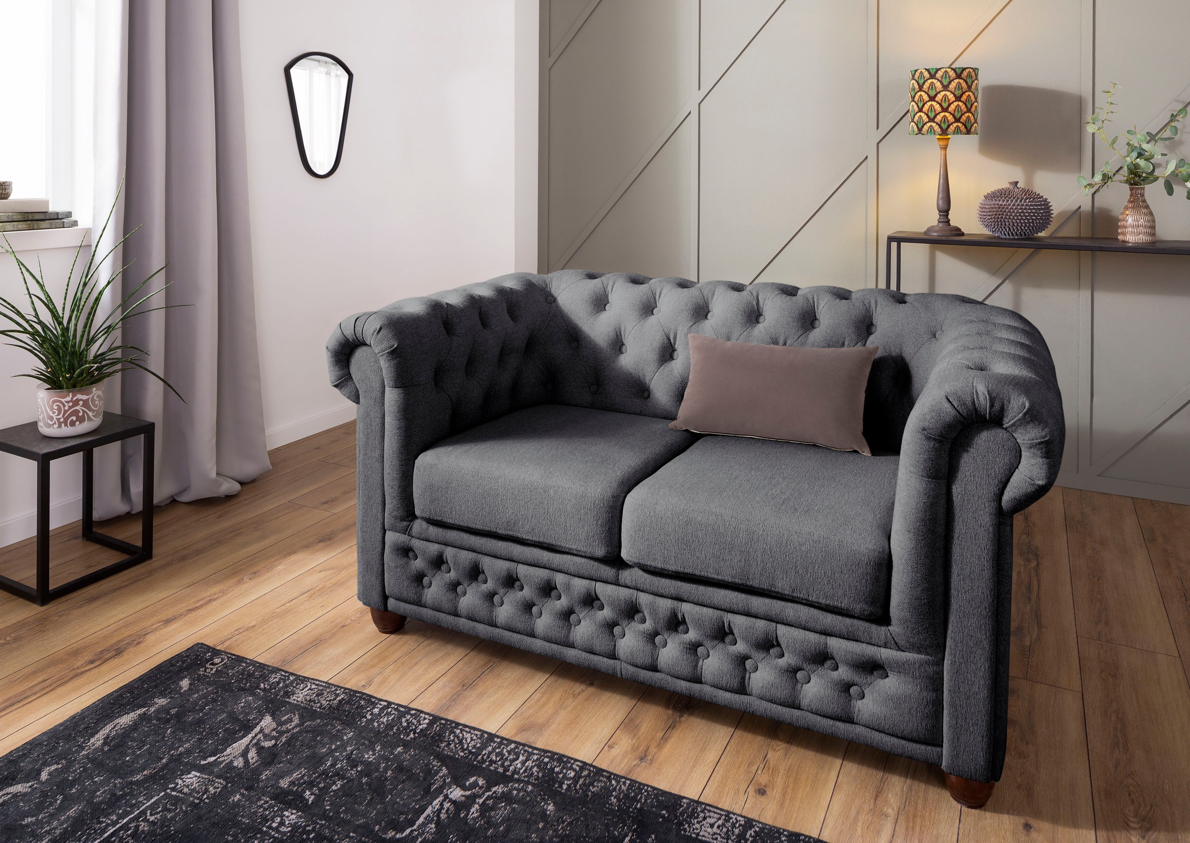 Home affaire Chesterfield-Sofa New Castle, mit hochwertiger Knopfheftung in günstig online kaufen