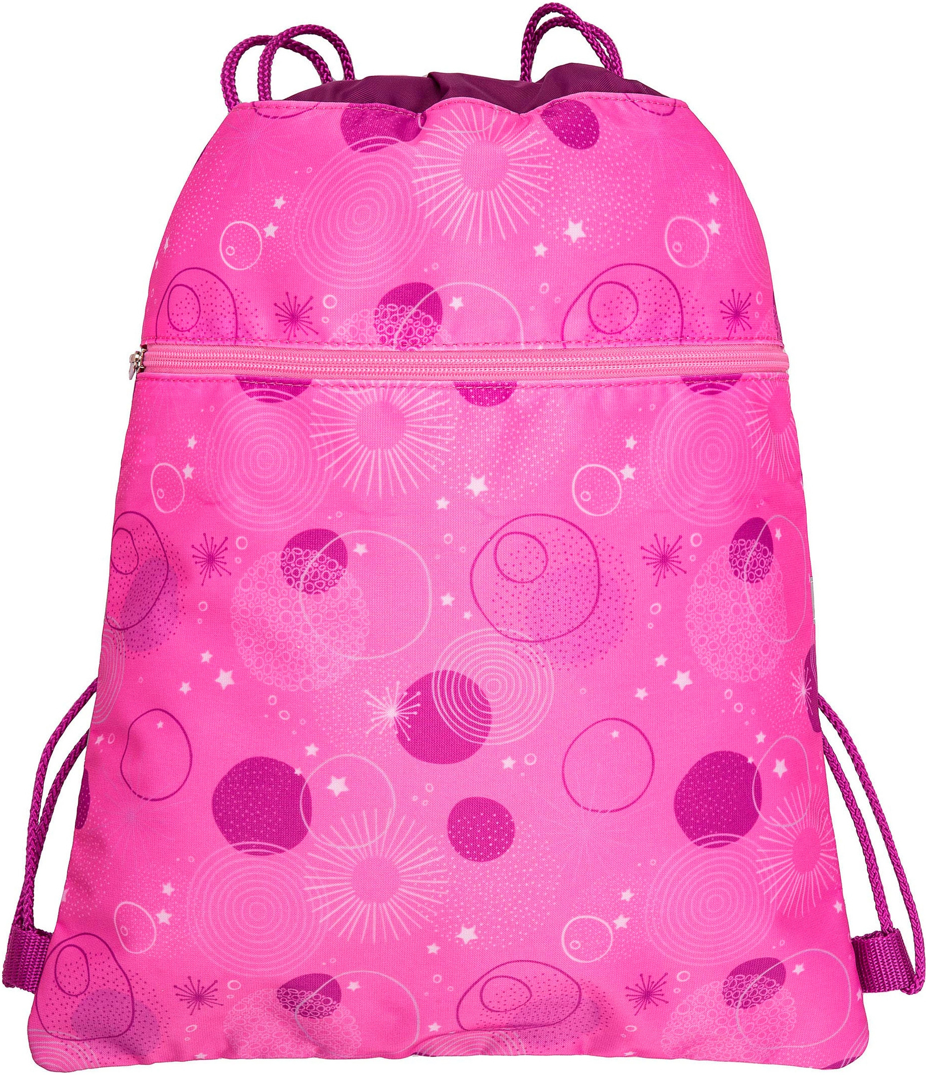 McNeill Schulranzen »Ergo Compacto, Pinky«, reflektierende Streifen auf den Schultergurten-retroreflektierende Flächen, inkl. Federmäppchen, Turnbeutel, Schlamperrolle & Motivmagnet