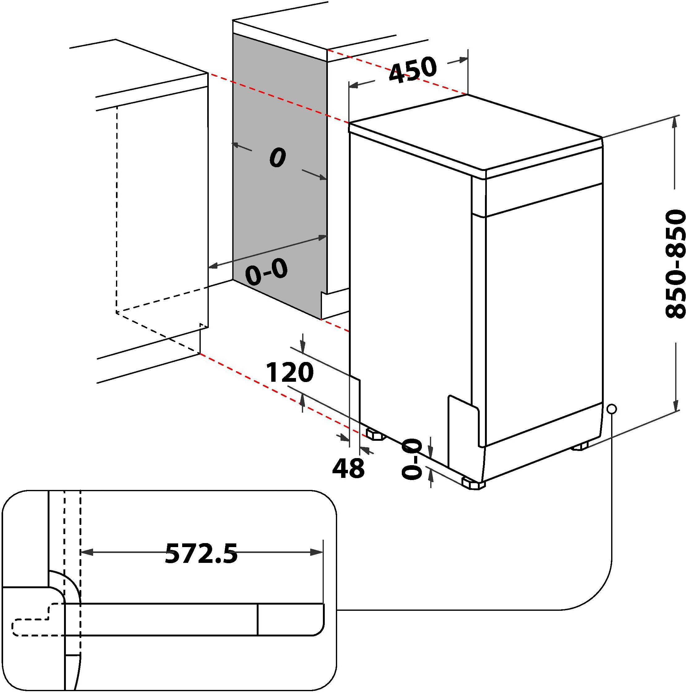 BAUKNECHT Standgeschirrspüler »BK6FB10BS7A0X«, 10 Maßgedecke, ActiveDry