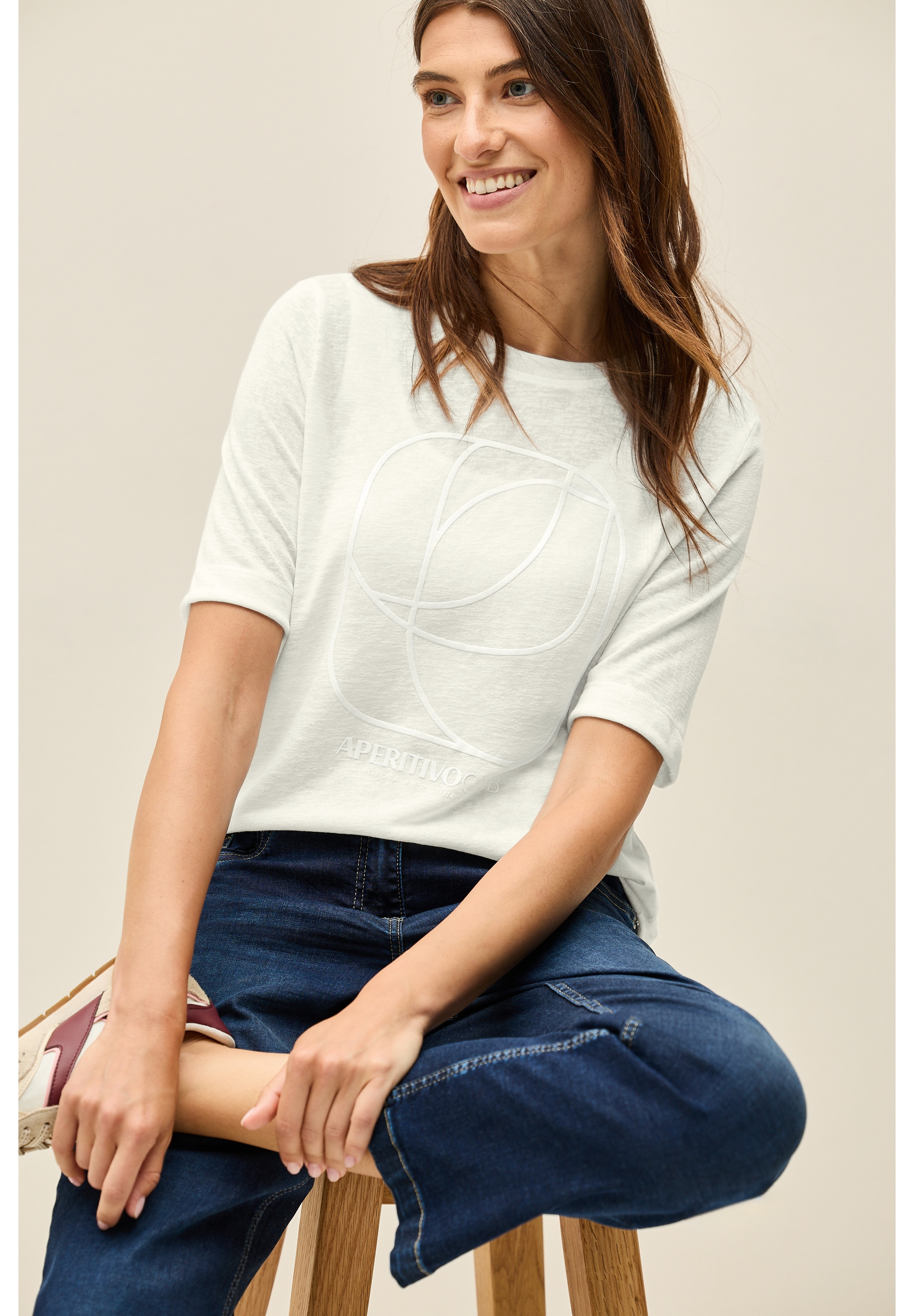 Cecil T-Shirt , mit tonalem Print
