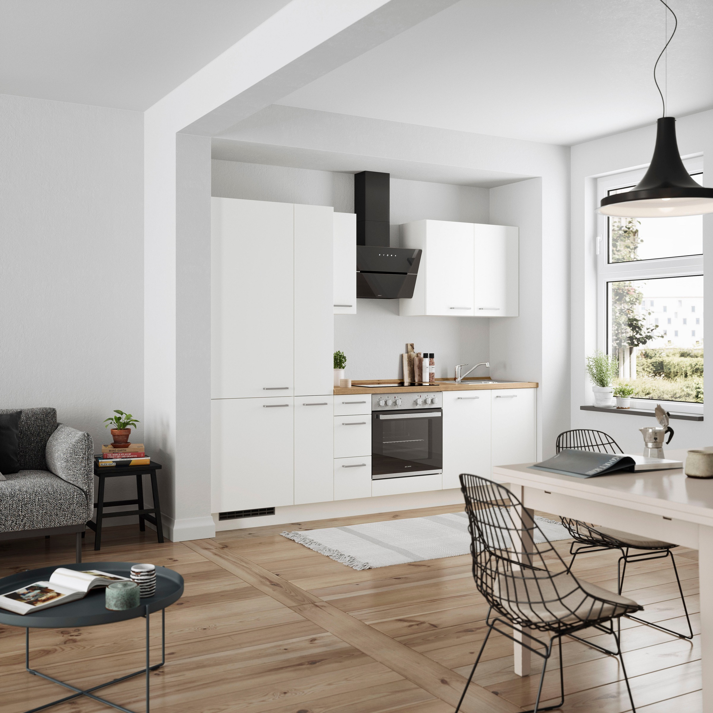 nobilia® Küchenzeile »"Touch II"«, vormontiert, Ausrichtung wählbar, Breite 270 cm, wahlw. mit E-Geräten