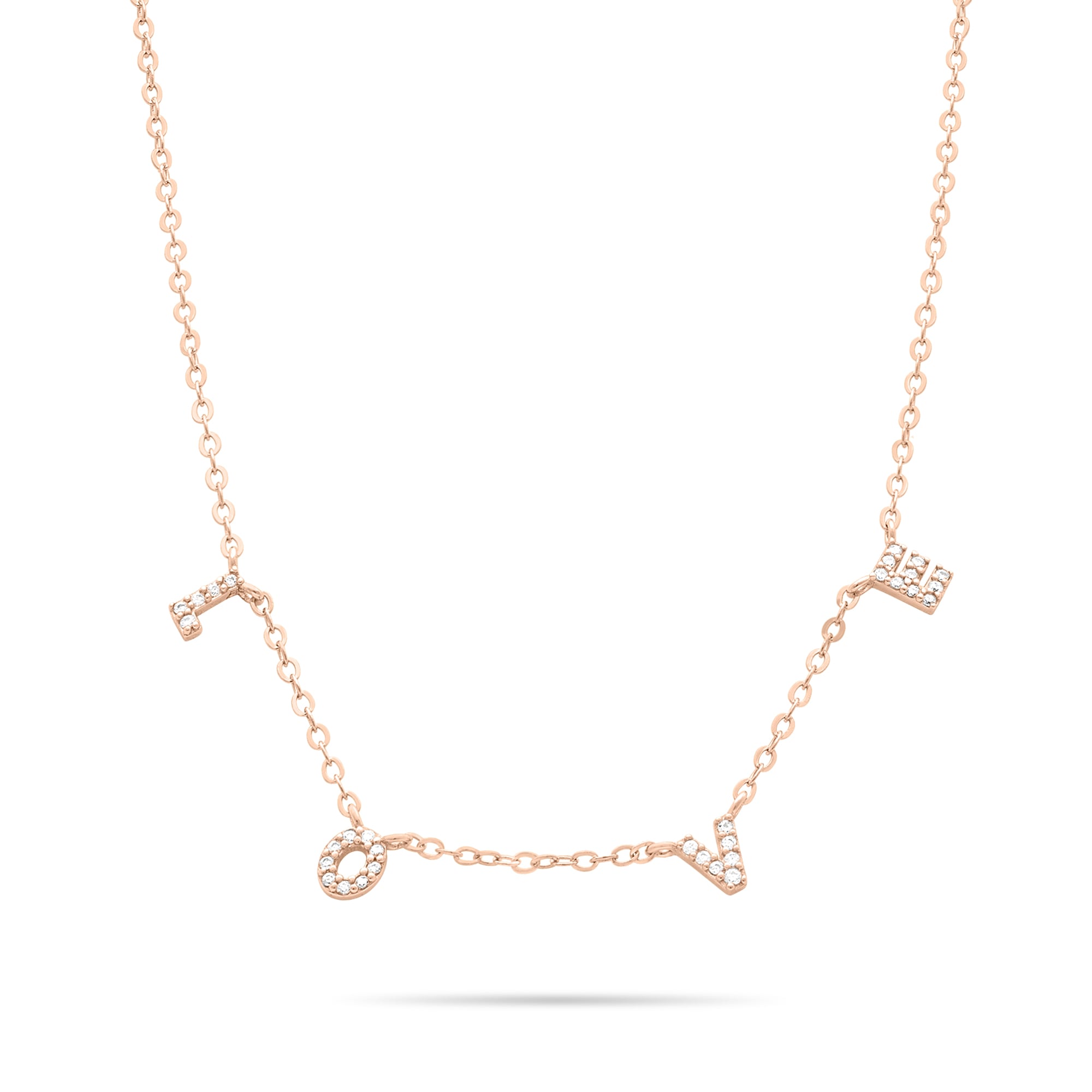 Tamaris Silberkette »Schmuck Geschenk Silber 925 Halskette Love Letters« mit Zirkonia (synth.)