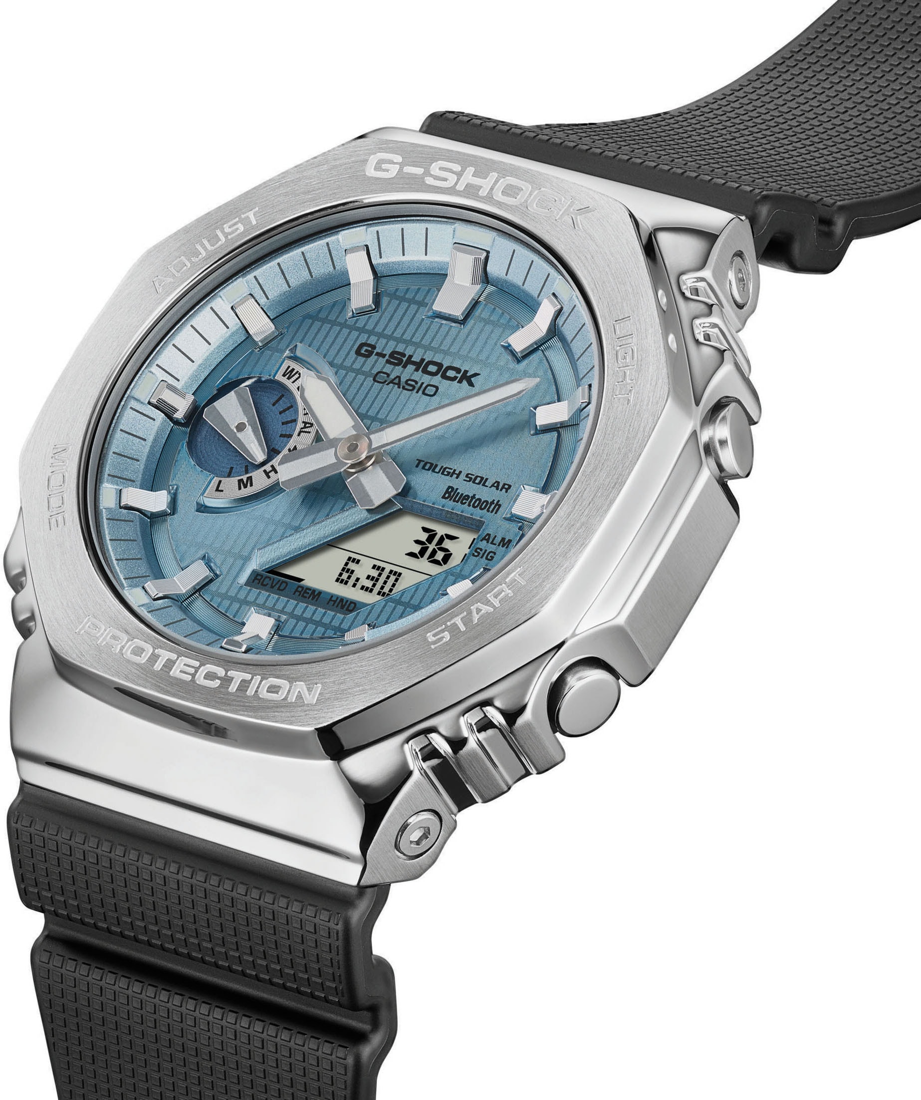 CASIO G-SHOCK Smartwatch, Armbanduhr, Herrenuhr, Bluetooth, Resinarmband,Weltzeit, Phone Finder,)