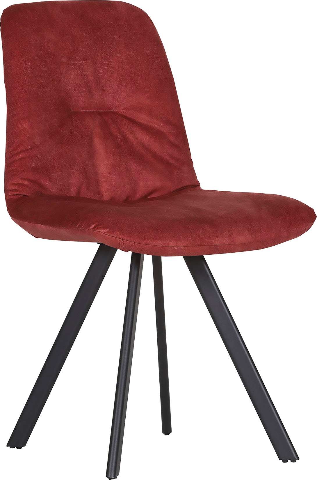 Stuhl GUTMANN FACTORY, rot (rostrot, schwarz, rostrot), 2 Stk., Veloursstoff uni