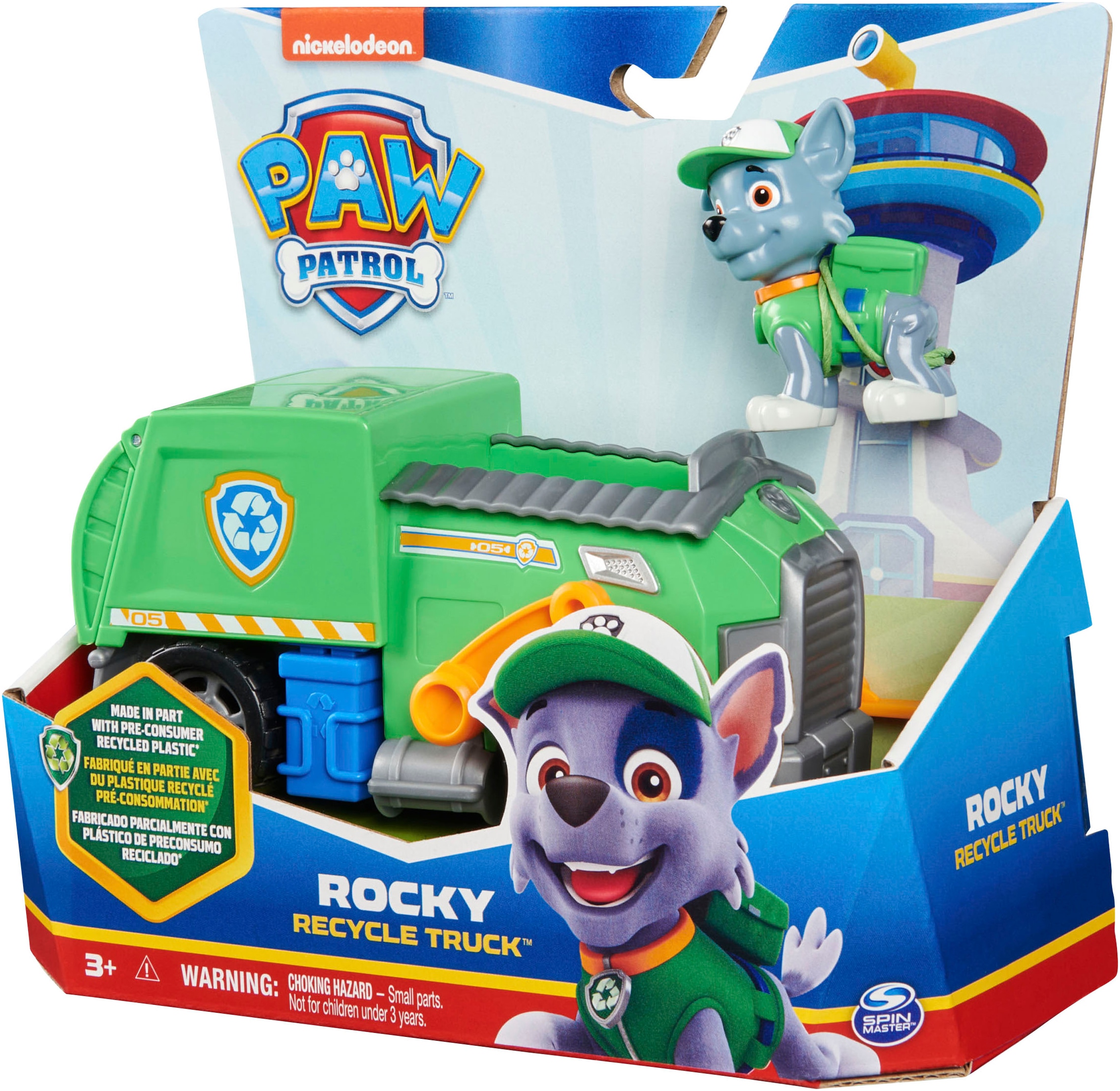 Spin Master Spielzeug-Auto »Paw Patrol - Sust. Basic Vehicle Rocky«, zum Teil aus recycelten Material