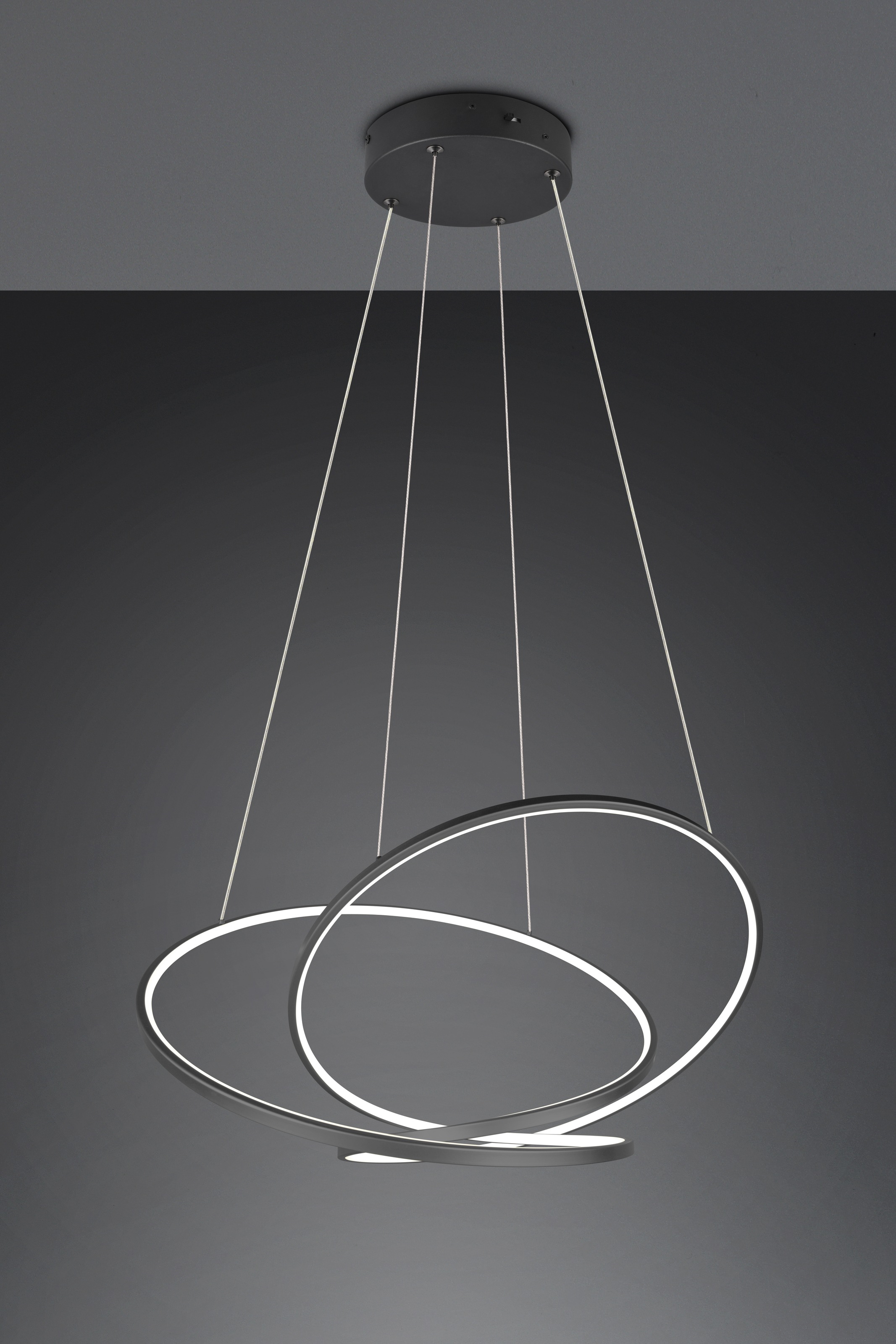 TRIO Leuchten LED Pendelleuchte »DARVIN, LED Hängelampe 52W 6700 Lumen, dimmbar, Lichtfarbe einstellbar«, 1 flammig, Leuchtmittel LED-Board | LED fest integriert, CCT 2300/3000/4000K warmweiß-kaltweiß, höhenverstellbar bis max 150cm
