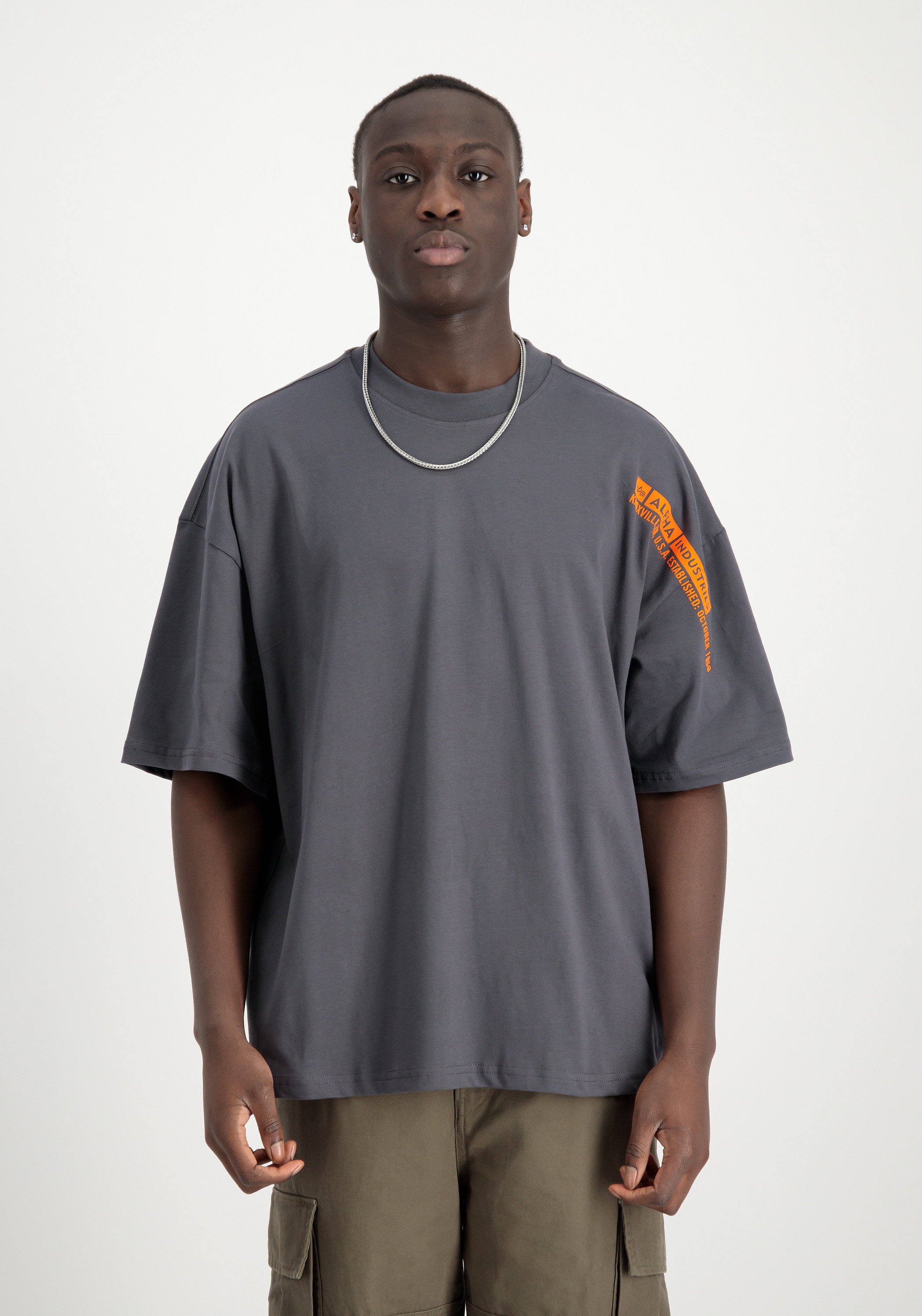 Alpha Industries T-Shirt »Alpha Industries Men - T-Shirts Flock Logo T-Shirt«