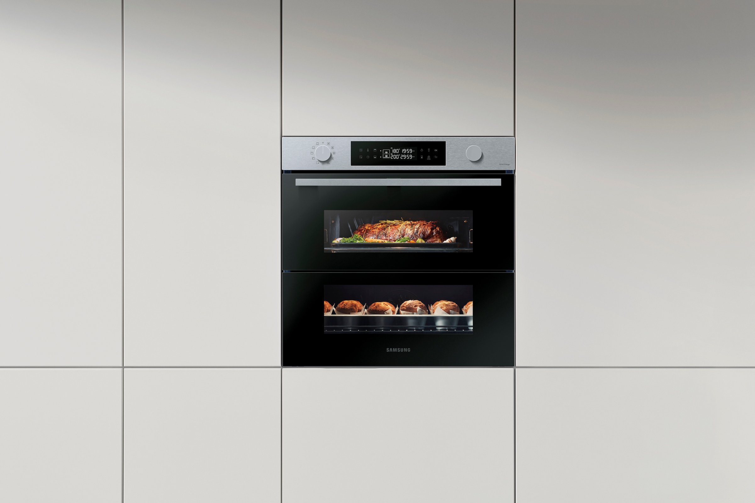 Samsung Einbaubackofen  »NV7B4550VAS/U1«, Pyrolyse-Selbstreinigung, Dual Cook Flex