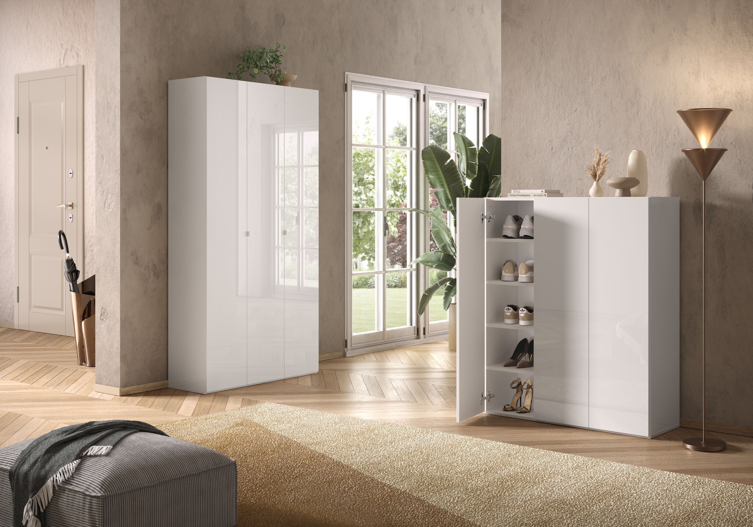 INOSIGN Schuhschrank »SMILE Breite 95 cm, Höhe 184 cm, Schuhregal mit 7 Ebe günstig online kaufen