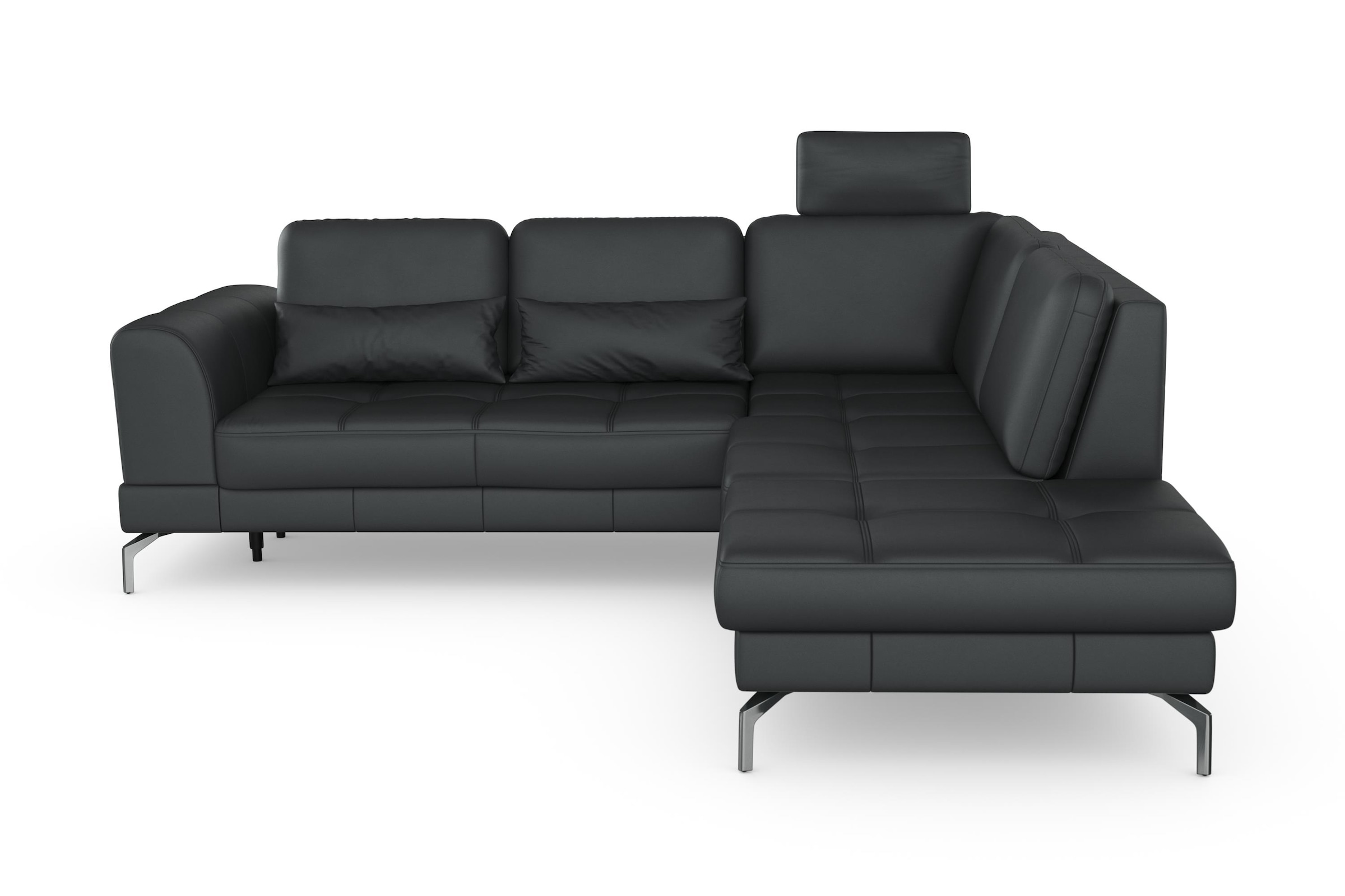 sit&more Ecksofa »Bendigo L-Form«, inklusive Sitztiefenverstellung, Bodenfreiheit 15 cm, in 2 Fußfarben
