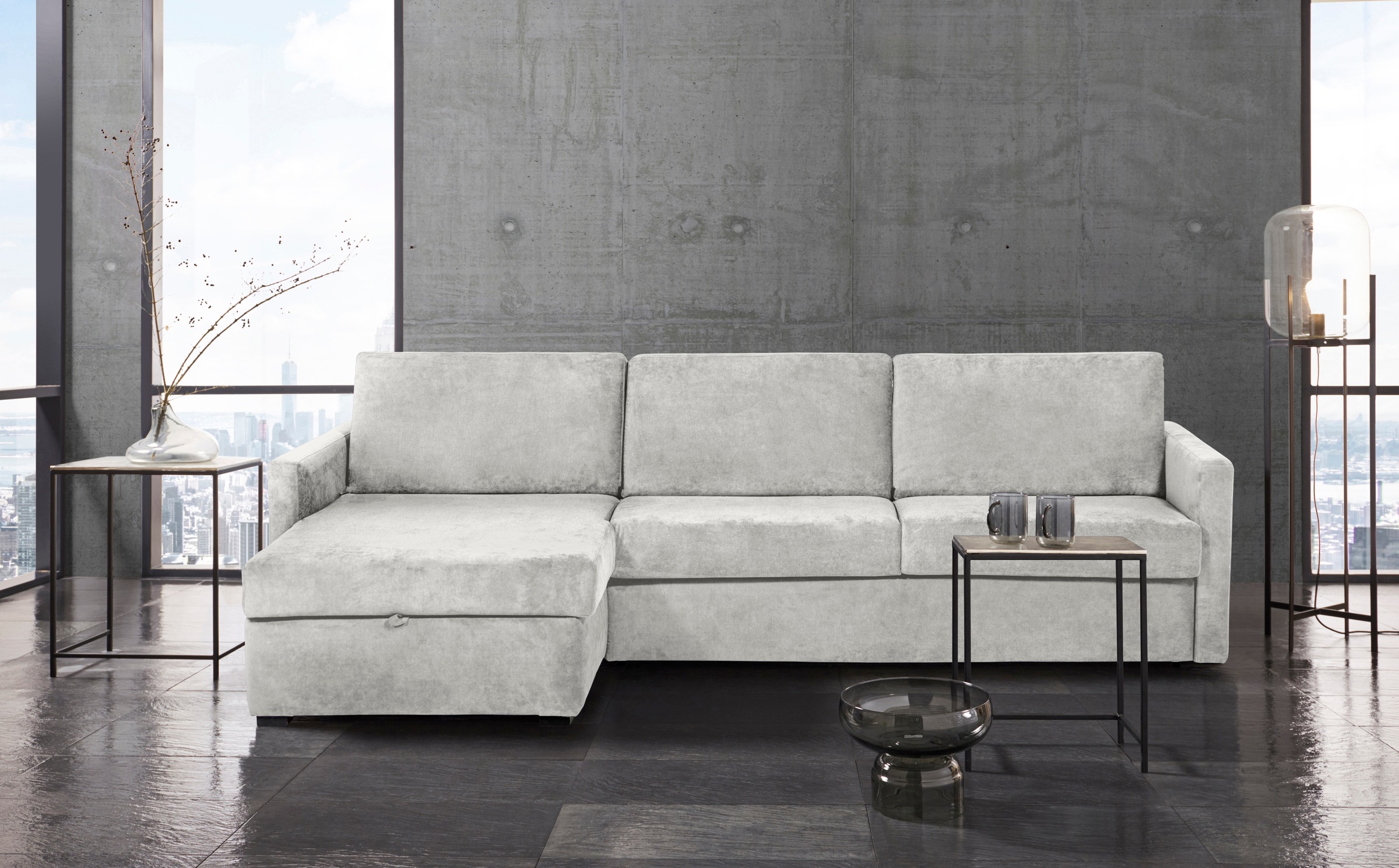 Home affaire Schlafsofa »GOLDPOINT Ecksofa 264 cm, Liegefläche (140/200cm), günstig online kaufen