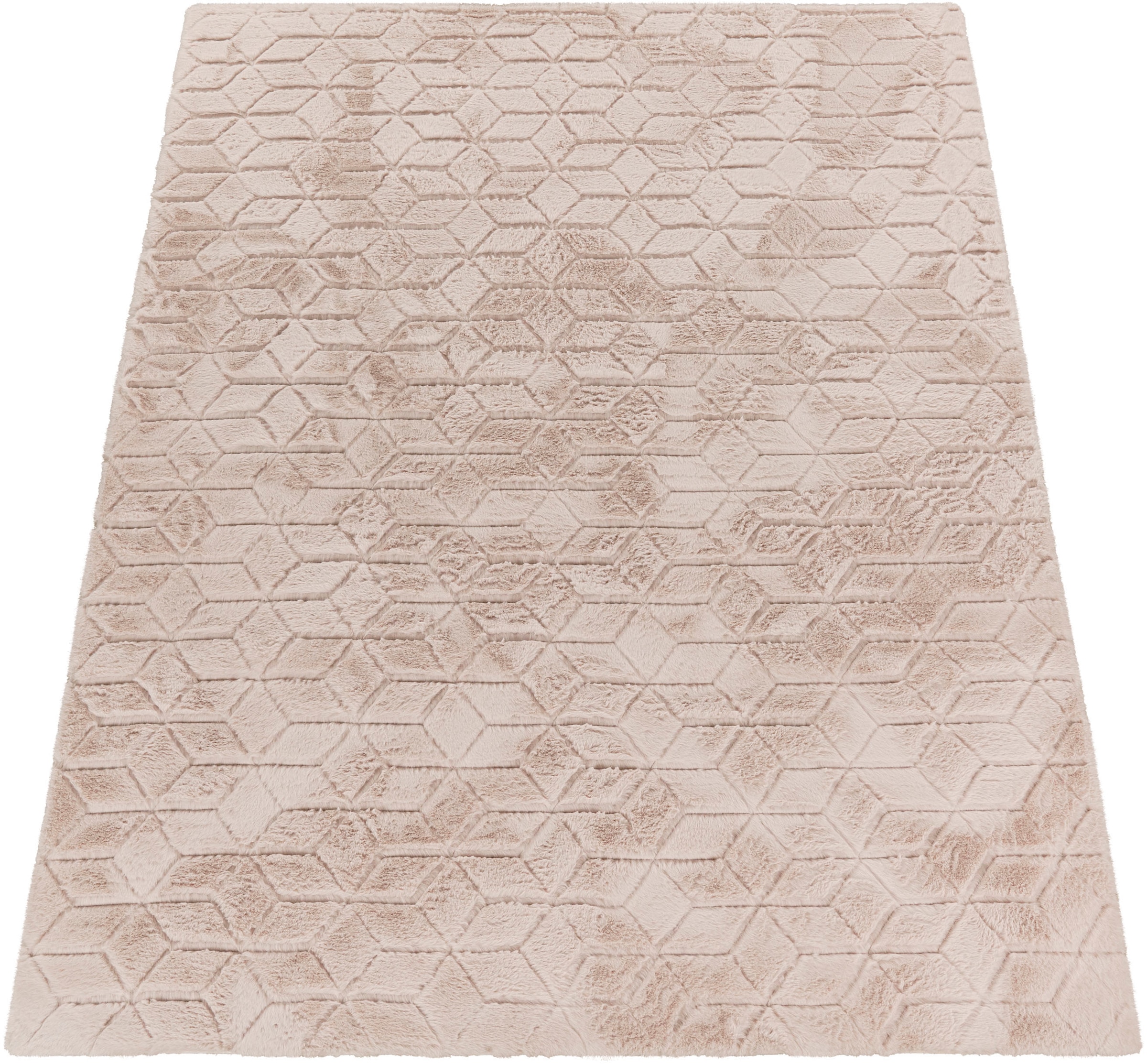 Paco Home Hochflor-Teppich »Arnheim 745« rechteckig 26 mm Höhe Uni Farben, günstig online kaufen