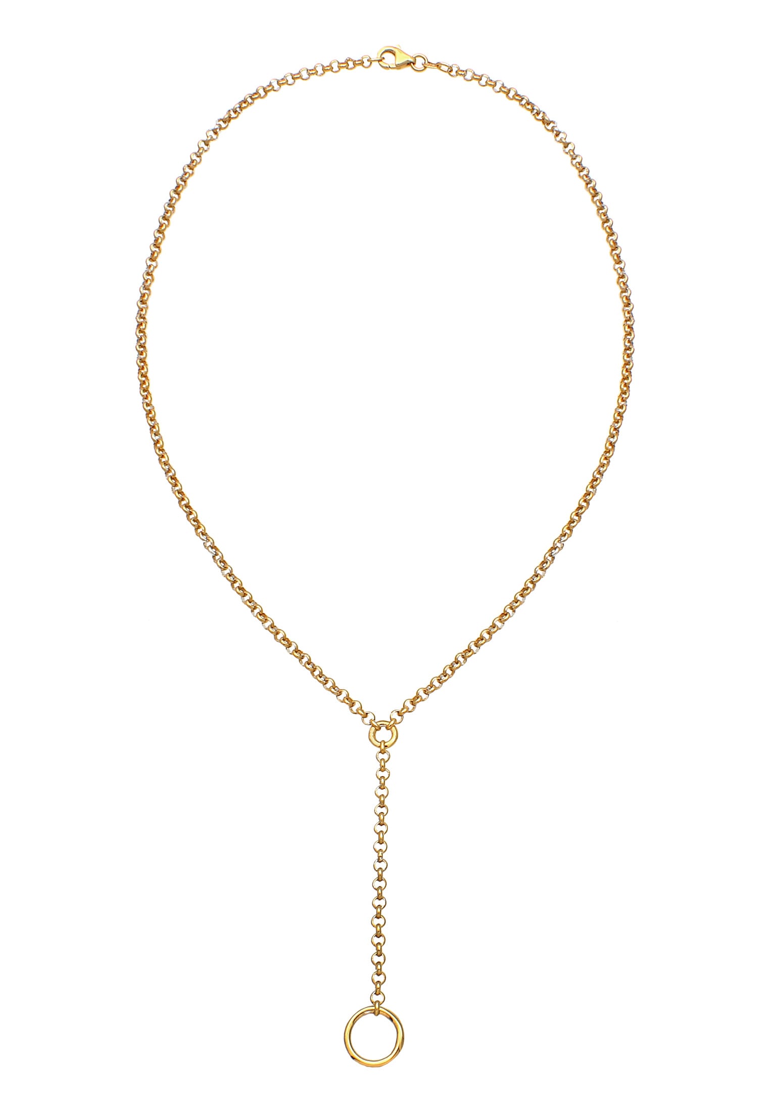 Elli Collierkettchen »Choker Y-kette mit Kreis 925 Silber«