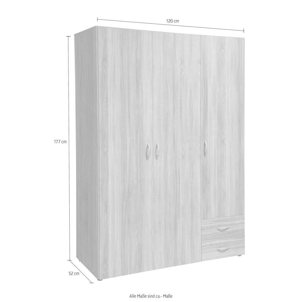 Schlafkontor Drehtürenschrank »Base Kleiderschrank Garderobe Hochschrank«