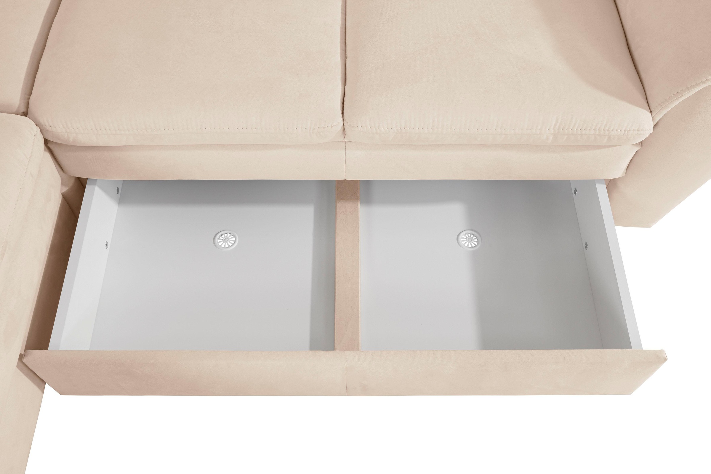 Places of Style Ecksofa »Cardoso L-Form«, Federkern, wahlweise mit Bett, Schubkasten, teilweise Relaxfunktion