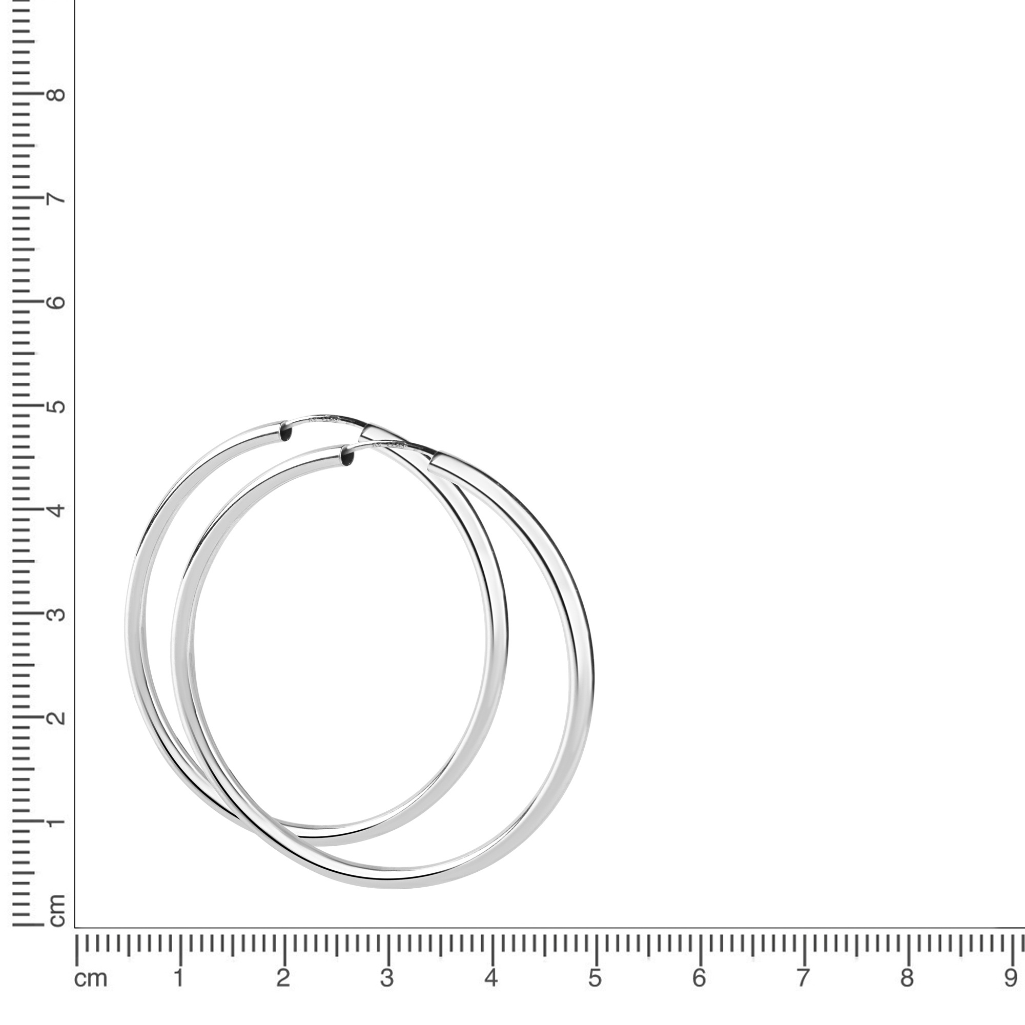 Vivance Paar Creolen »925/- Sterling Silber rhodiniert 60mm«