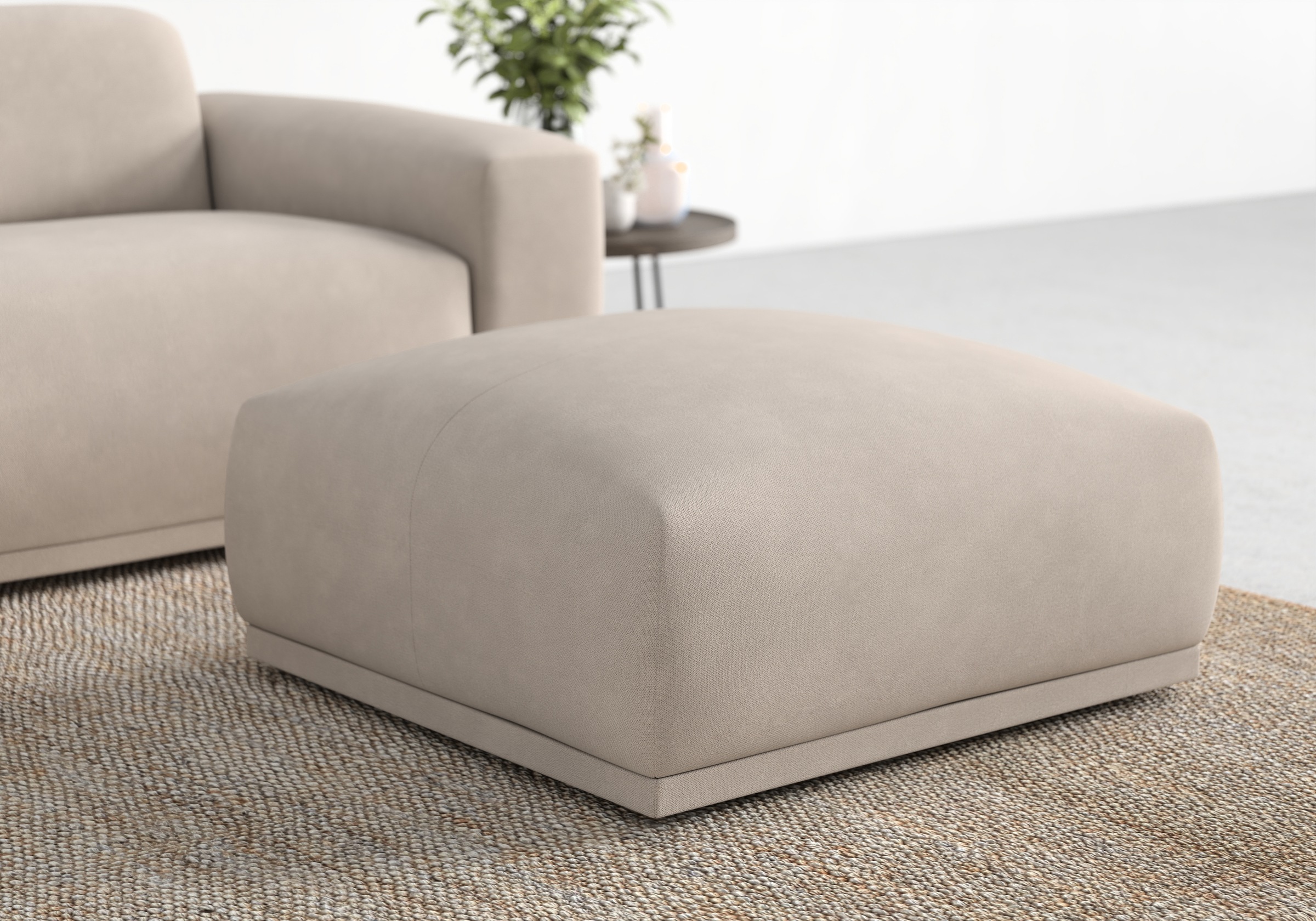TRENDMANUFAKTUR Hocker »Braga, mit hochwertigem Kaltschaum, quadratisch, in Cord erhältlich«, (1 St.), moderner Polsterhocker, 85/42/85 cm (B/H/T)