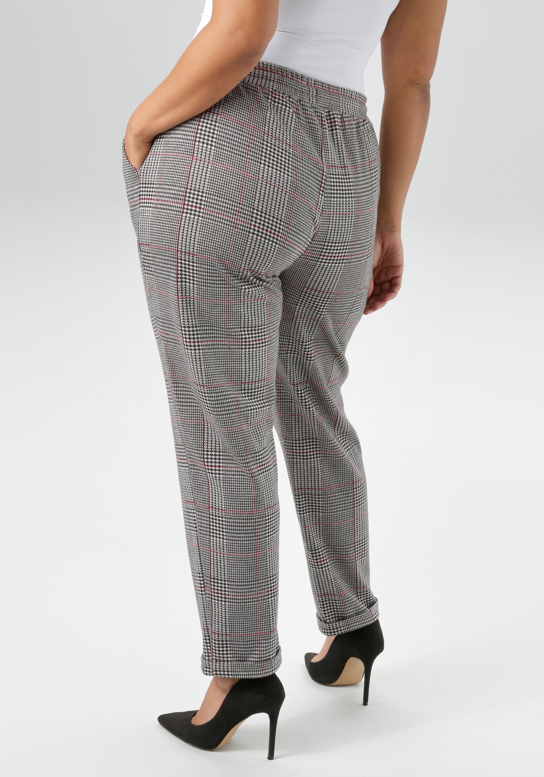 Aniston PLUS Schlupfhose, in trendigen Karodessin - NEUE KOLLEKTION