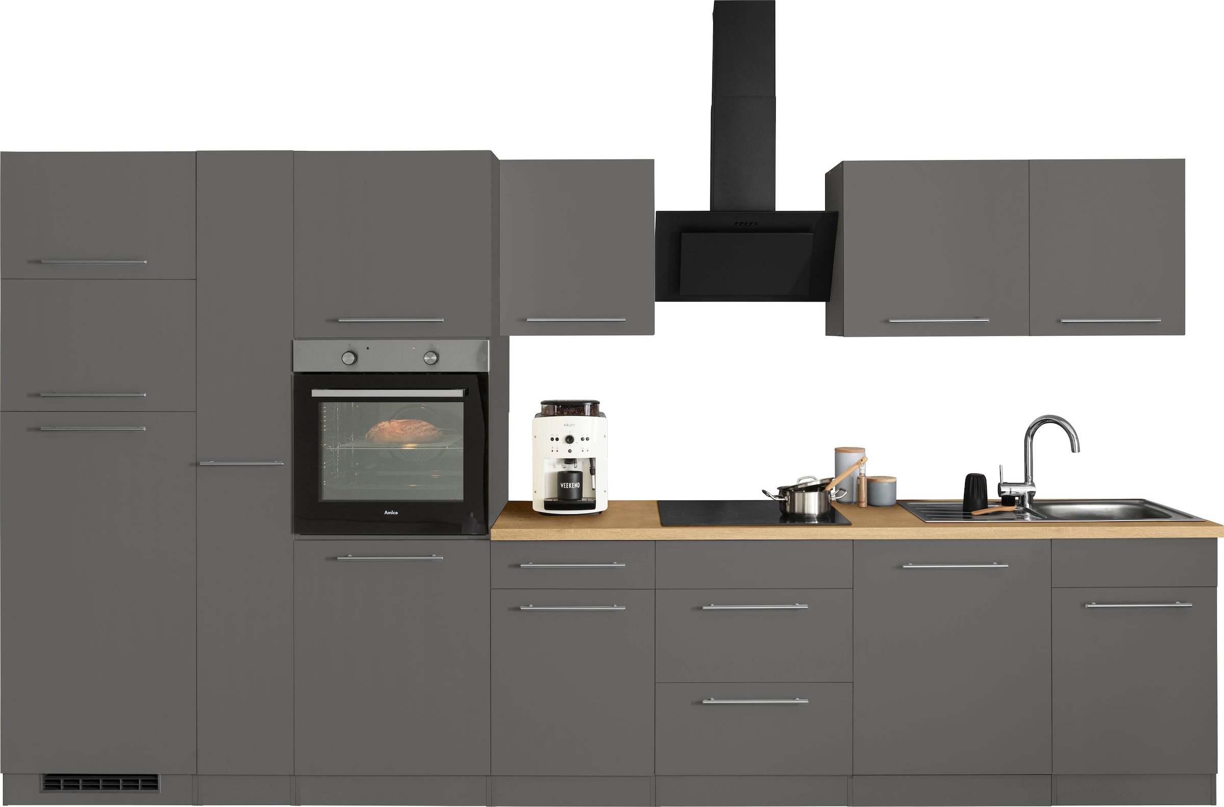 wiho Küchen Küchenzeile »Unna«, mit E-Geräten, Breite 370 cm bestellen