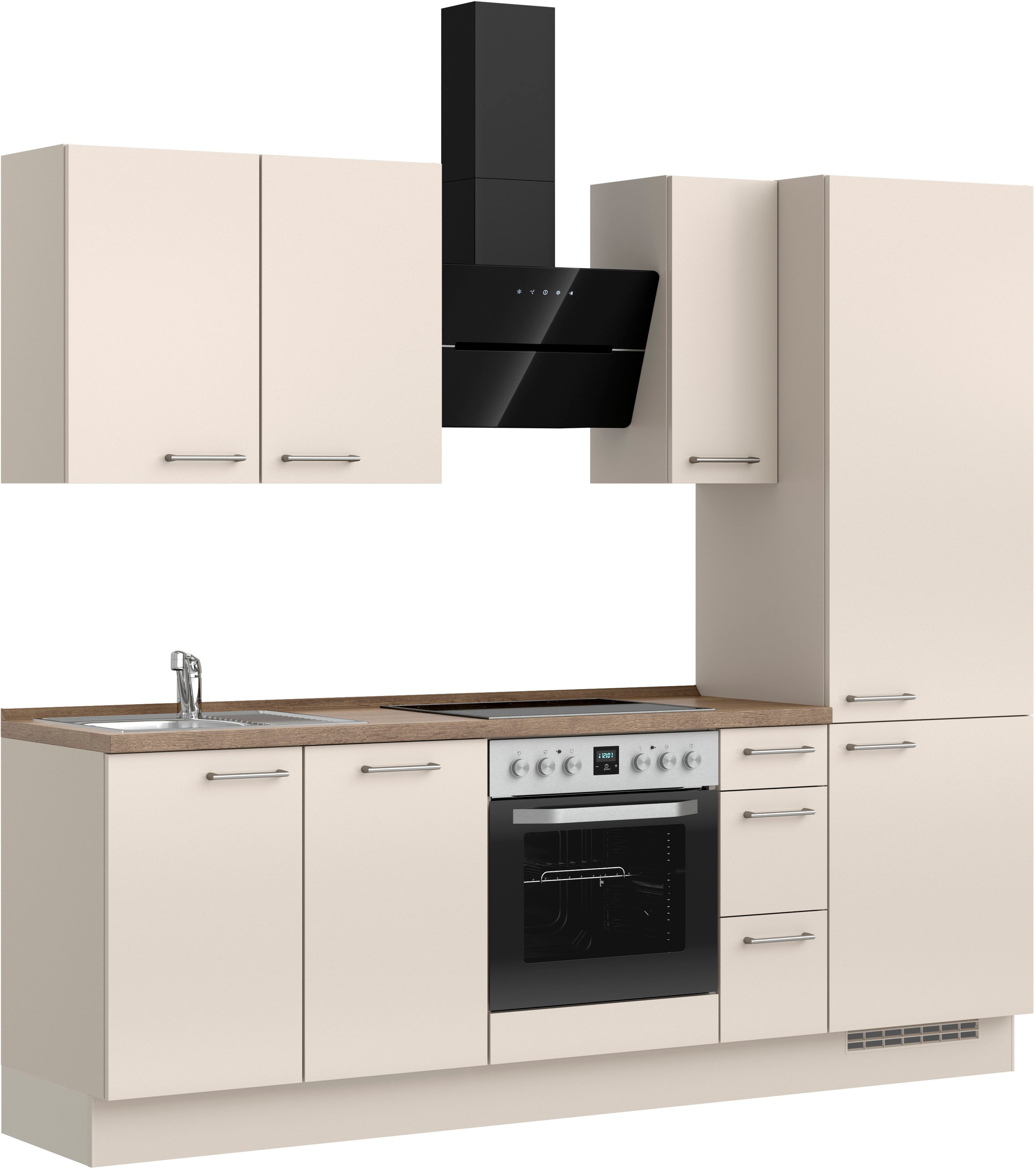 nobilia® Küchenzeile »"Laser II"«, vormontiert, Ausrichtung wählbar, Breite 240 cm, wahlw. mit E-Geräten