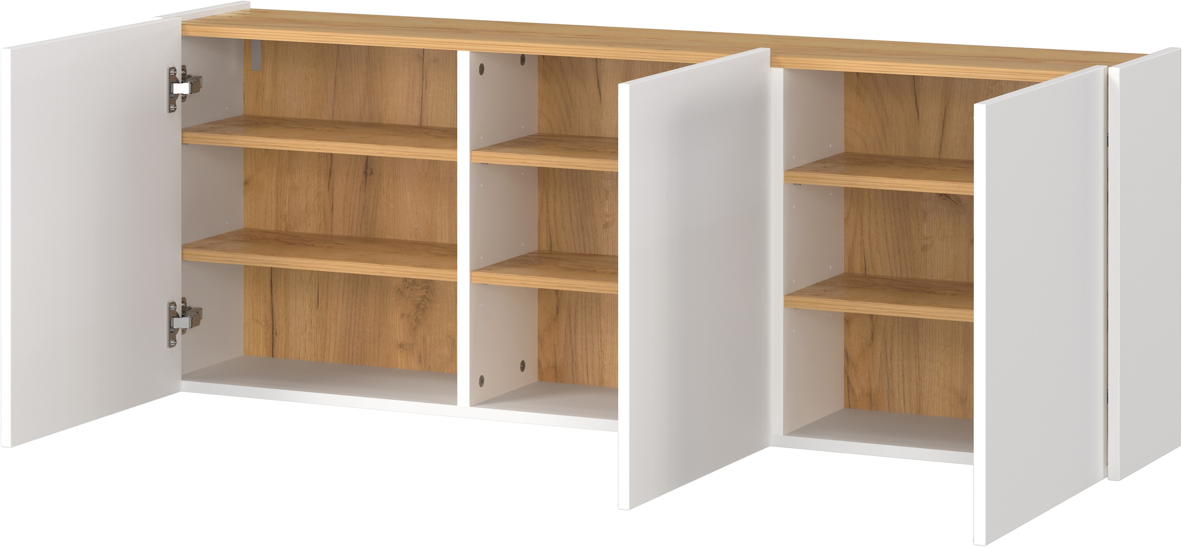 GERMANIA Mehrzweckschrank »Libbiano, Schuhschrank«, ideal für schmale Flure, Breite 138 cm, in 2 verschiedenen Höhen