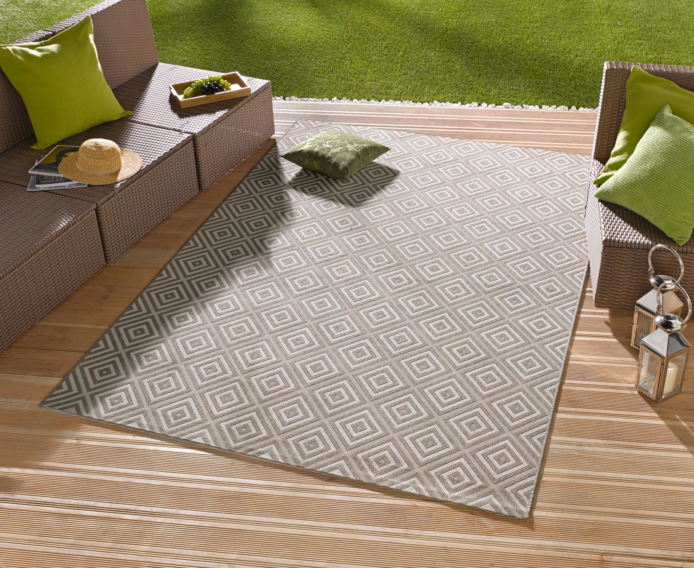 HANSE Home Teppich Karo, rechteckig, Höhe: günstig online kaufen