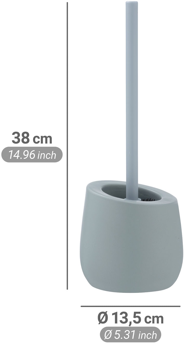 WENKO WC-Garnitur »Badi« aus Keramik | Silikon Toilettenbürste aus Keramik, mattierte Oberfläche, freistehend