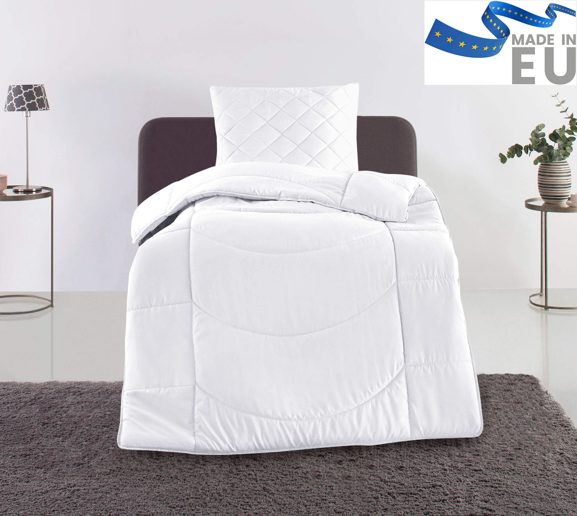 my home Steppbett + Kopfkissen »Microlux, Bettdecke 135x200 cm, 155x220 cm« günstig online kaufen