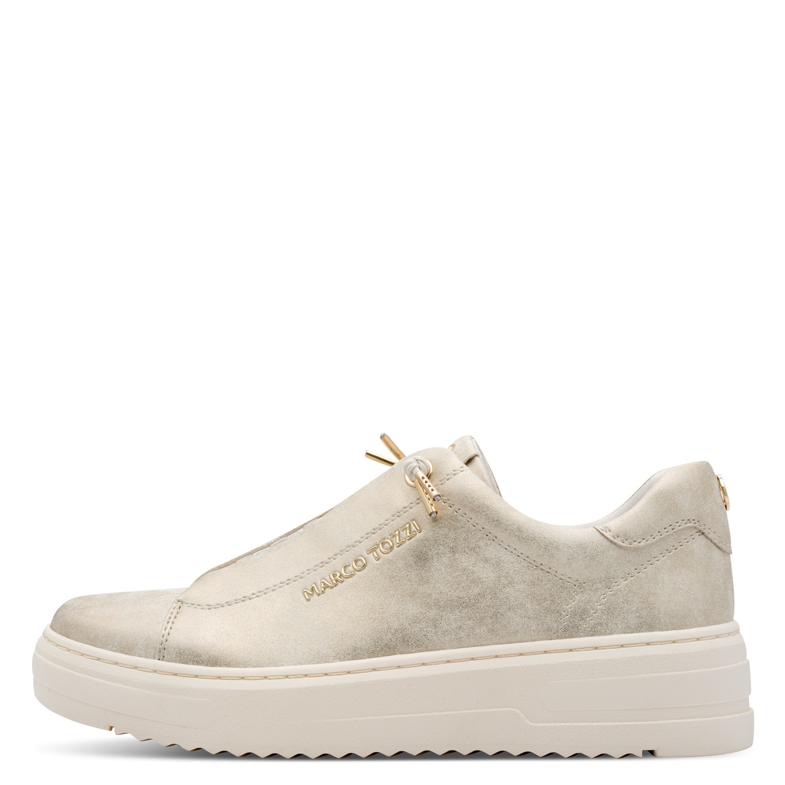 MARCO TOZZI Slip-On Sneaker  , Freizeitschuh, Halbschuh, Schnürschuh mit seitlichem Logoschriftzug