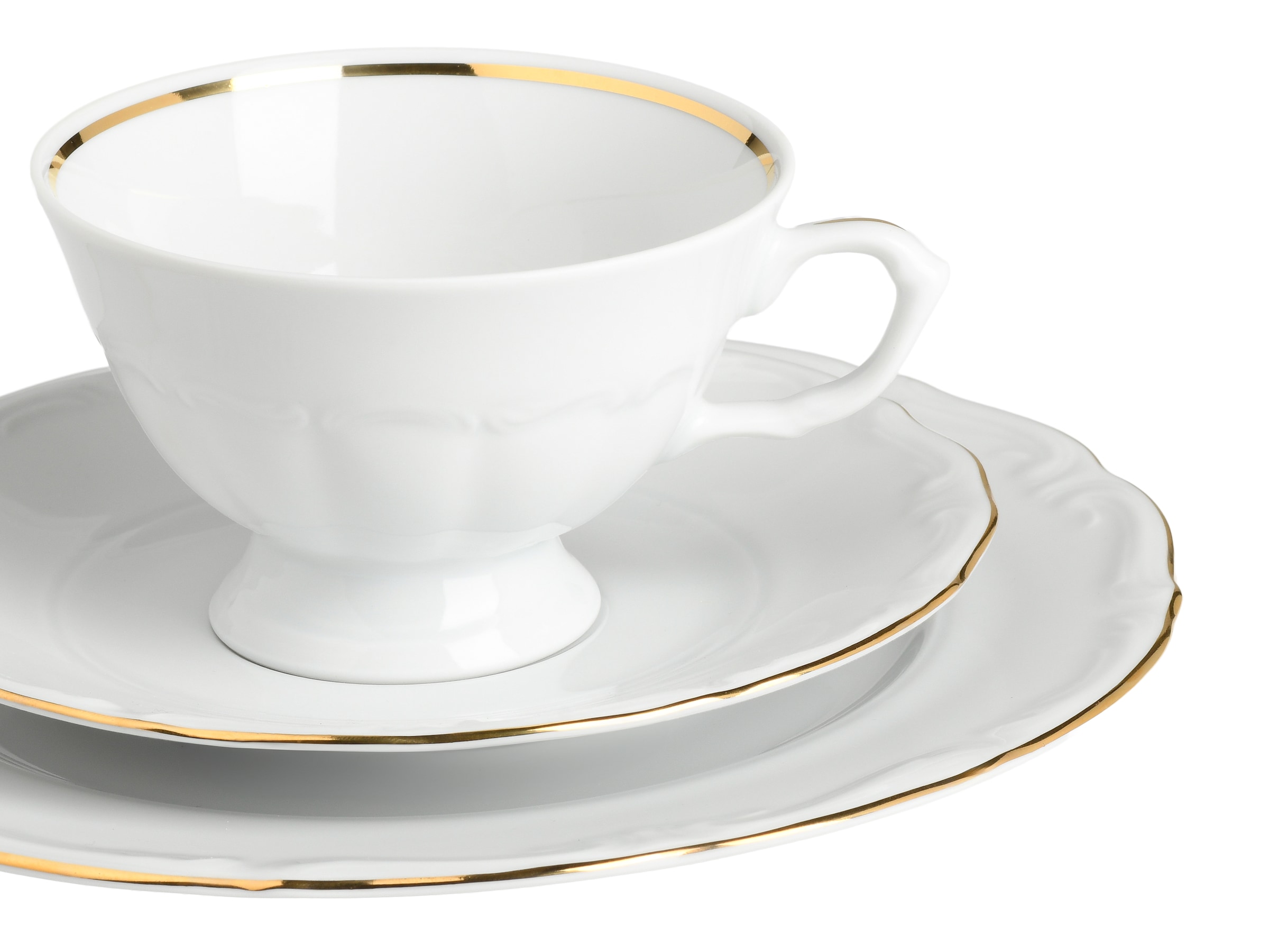 CreaTable Kaffeeservice »Maria Theresia, KaffeeService 18-tlg«, (Set, 18 tlg.), Traditionelle Porzellanform