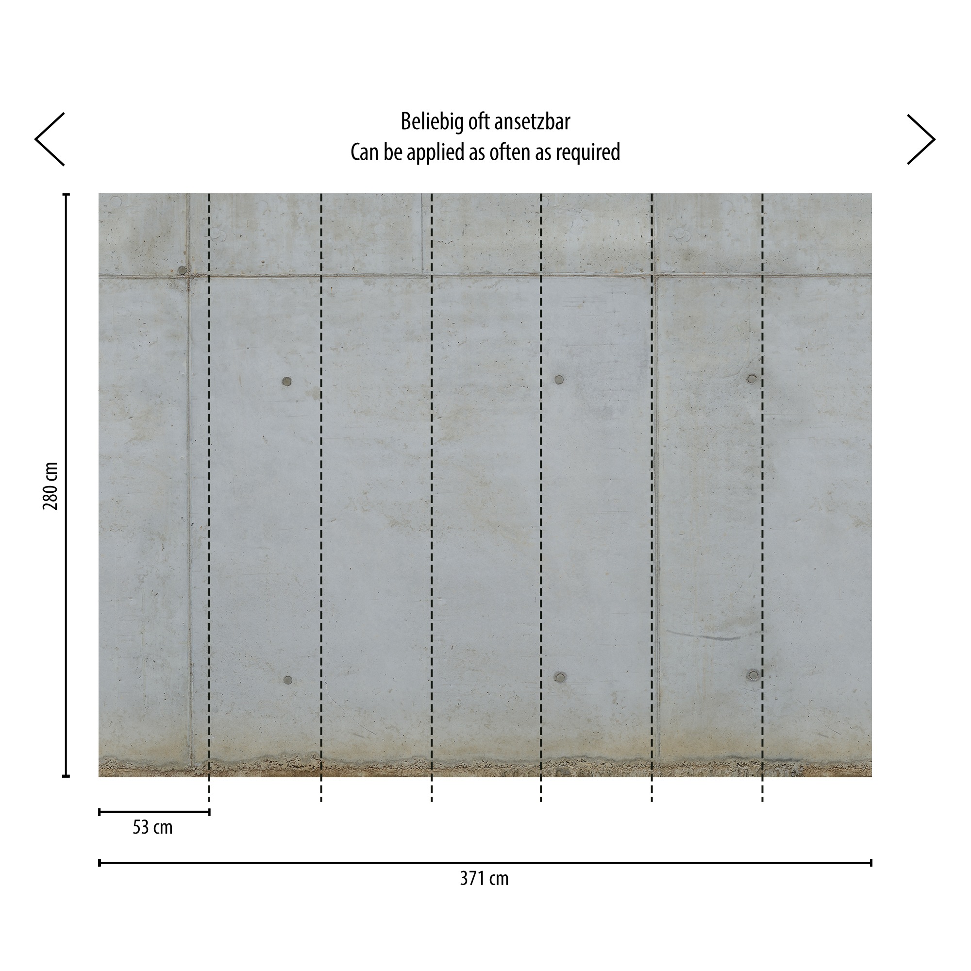 living walls Fototapete »Fototapete Betonoptik«, matt, Betonwand Loft Industrial