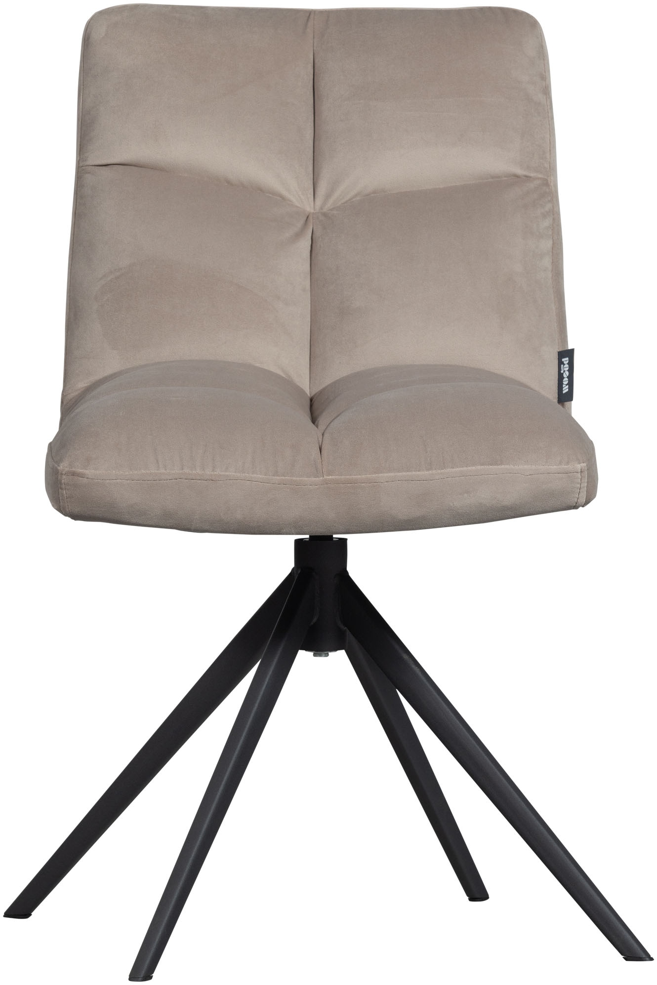 WOOOD Drehstuhl »Vinny«, Samt, mit Drehfuß, Breite 48 cm günstig online kaufen