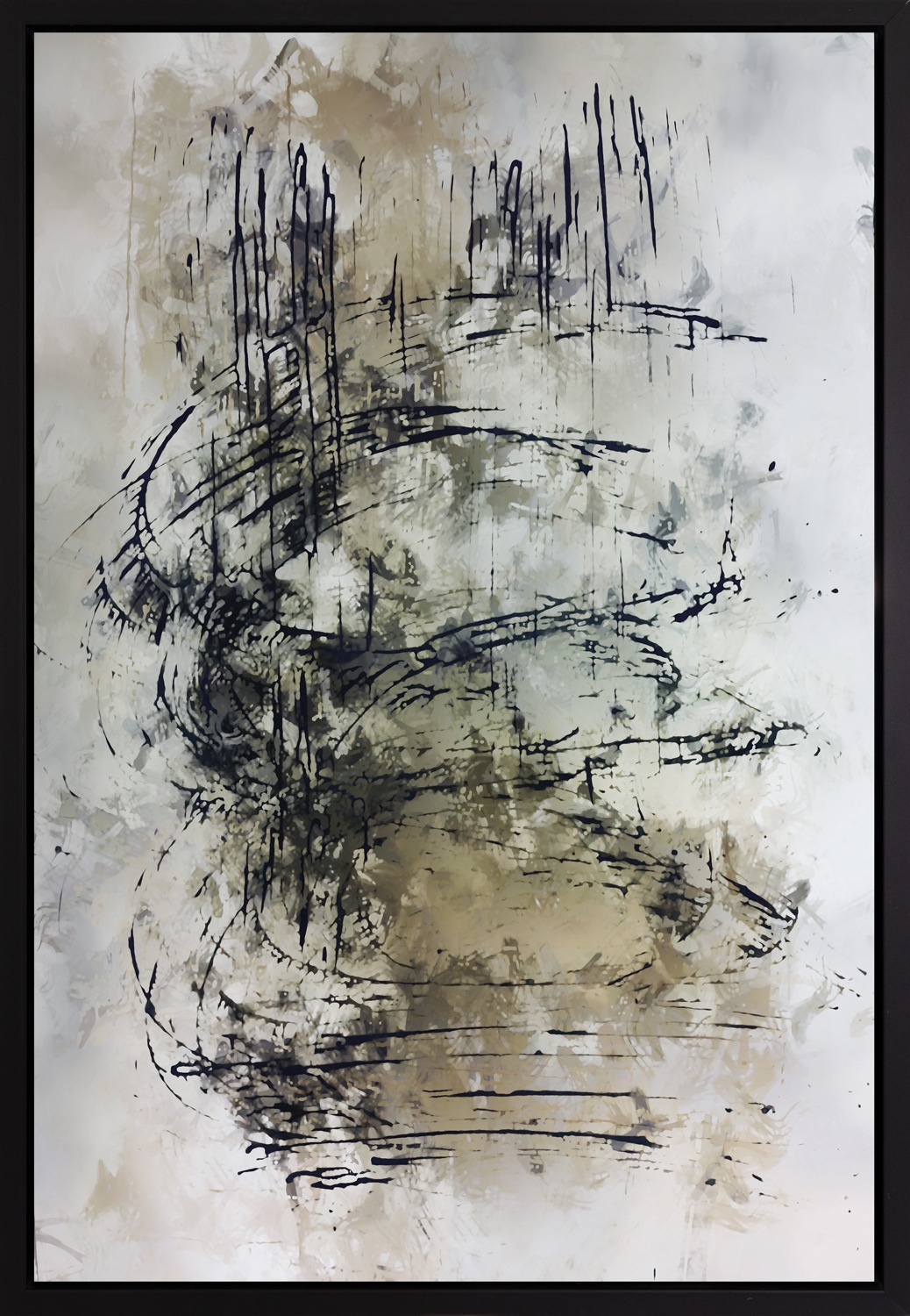 queence Leinwandbild »Der Sturm«, Abstrakt-Abstrakte-Kunst-Modern, mit eine günstig online kaufen