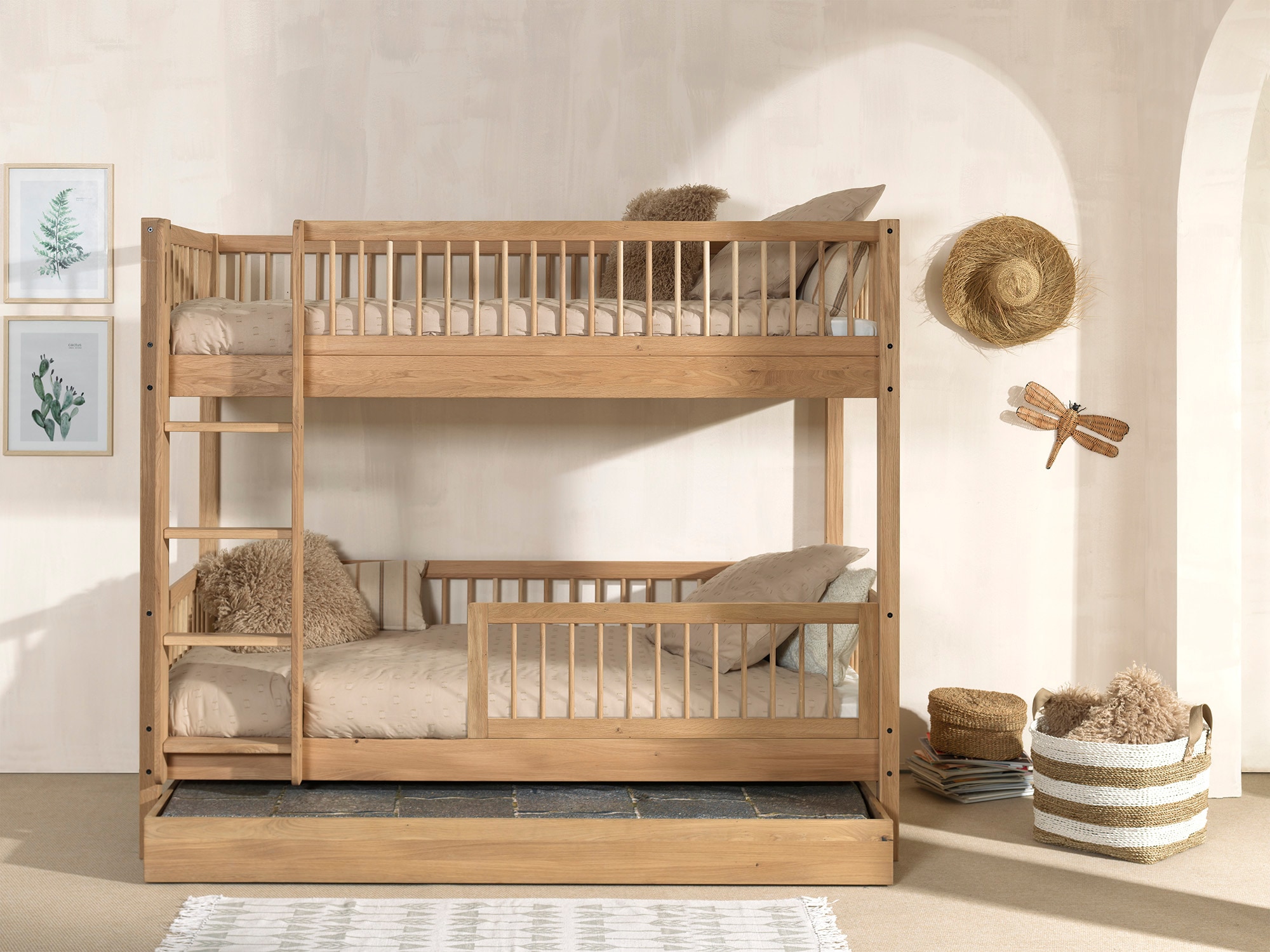 Home affaire Etagenbett »Eiche massiv, Made in Europe, langlebige Qualität« günstig online kaufen