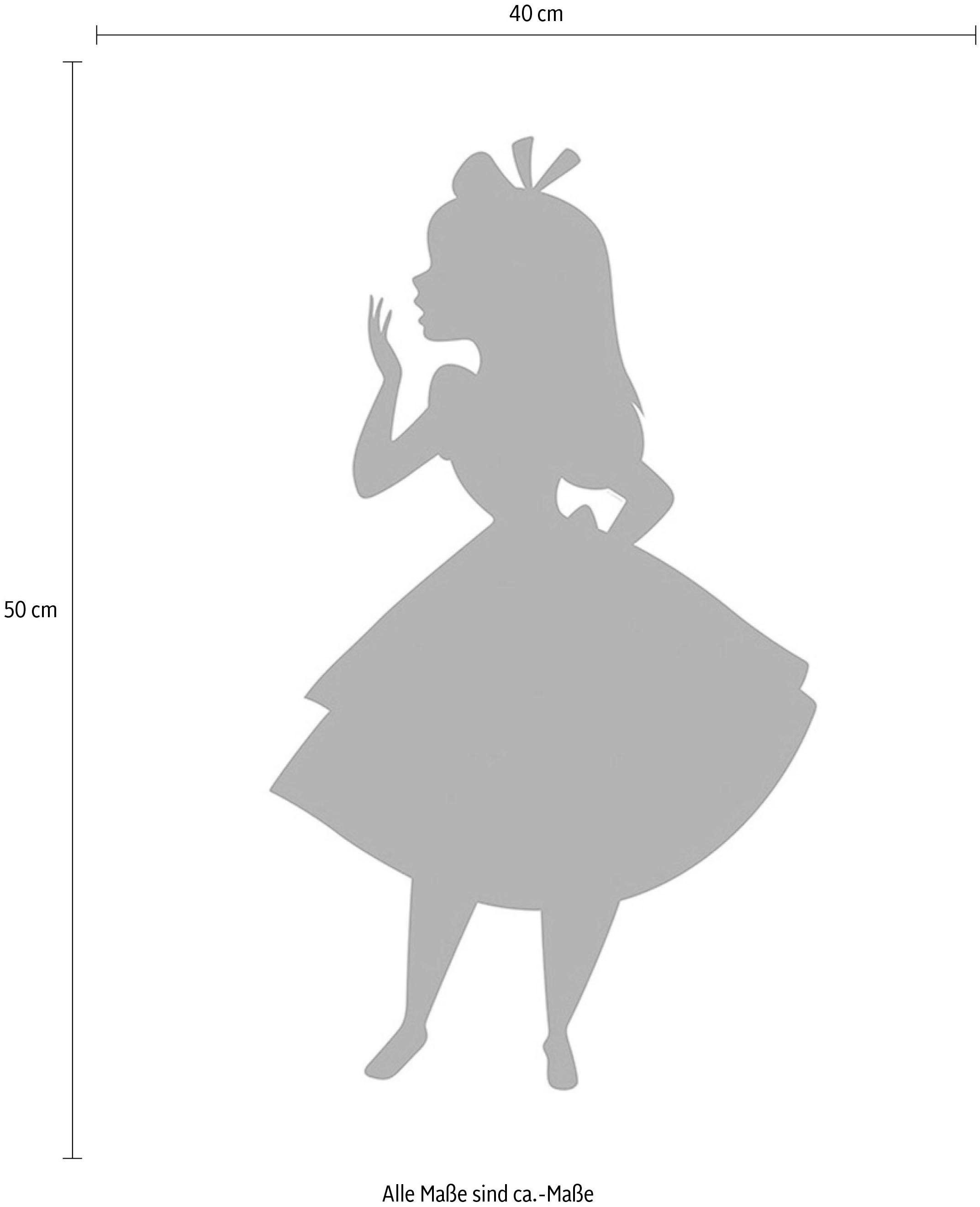 Komar Bild »Alice Silhouette«, Disney, (1 St.), Wandbild zur Dekoration im Kinderzimmer - ohne Rahmen