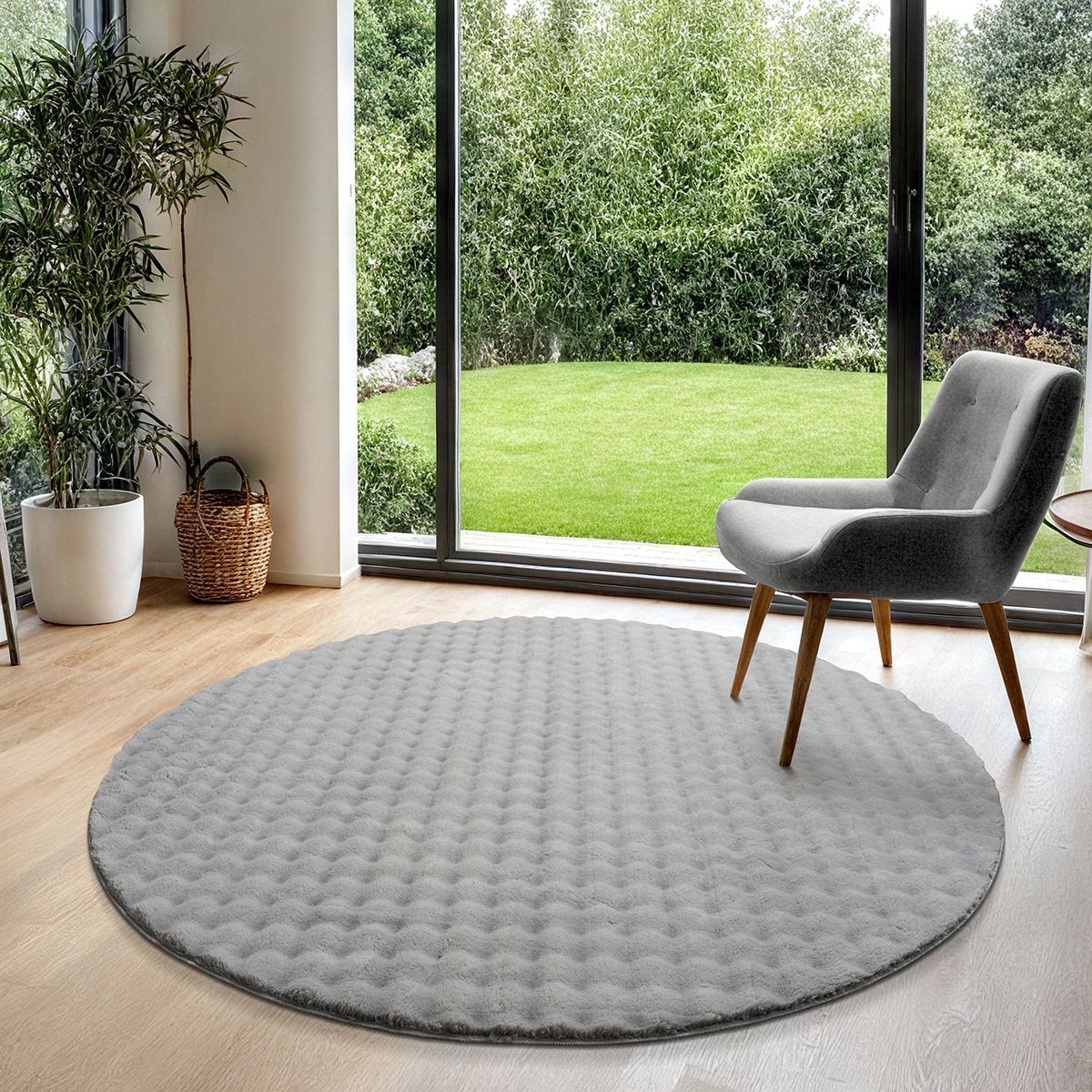 the carpet Teppich »Peak«, rund, 16 mm Höhe, kuscheliger Wohnzimmer Bubble günstig online kaufen