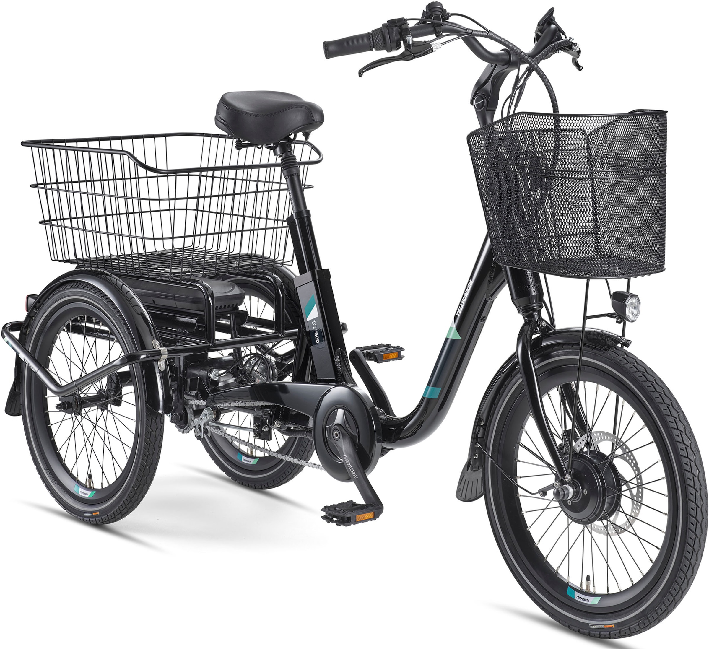 Telefunken E-Bike »TC500«, 3 Gang, Frontmotor 250 W, Pedelec, Elektrofahrrad für Damen u. Herren